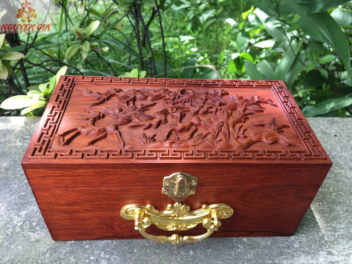 Hộp Đựng Con Dấu Công Ty Bằng Gỗ – Nhỏ Gọn, Có Khóa