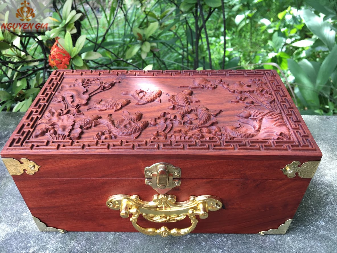 Hộp đựng con dấu doanh nghiệp cửu ngư quần hội