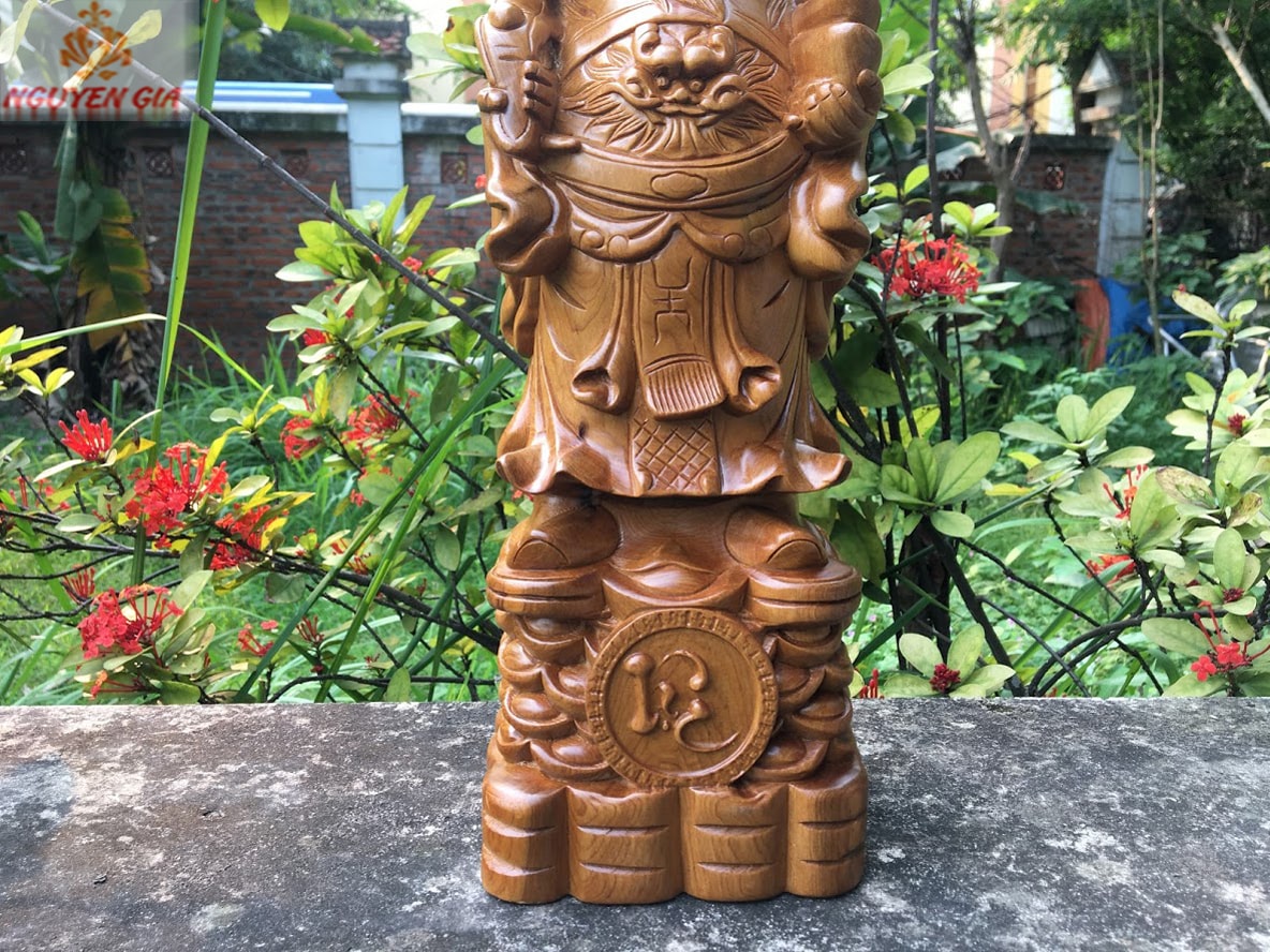 Tượng tam đa – phúc lộc thọ gỗ Bách Xanh cao 40