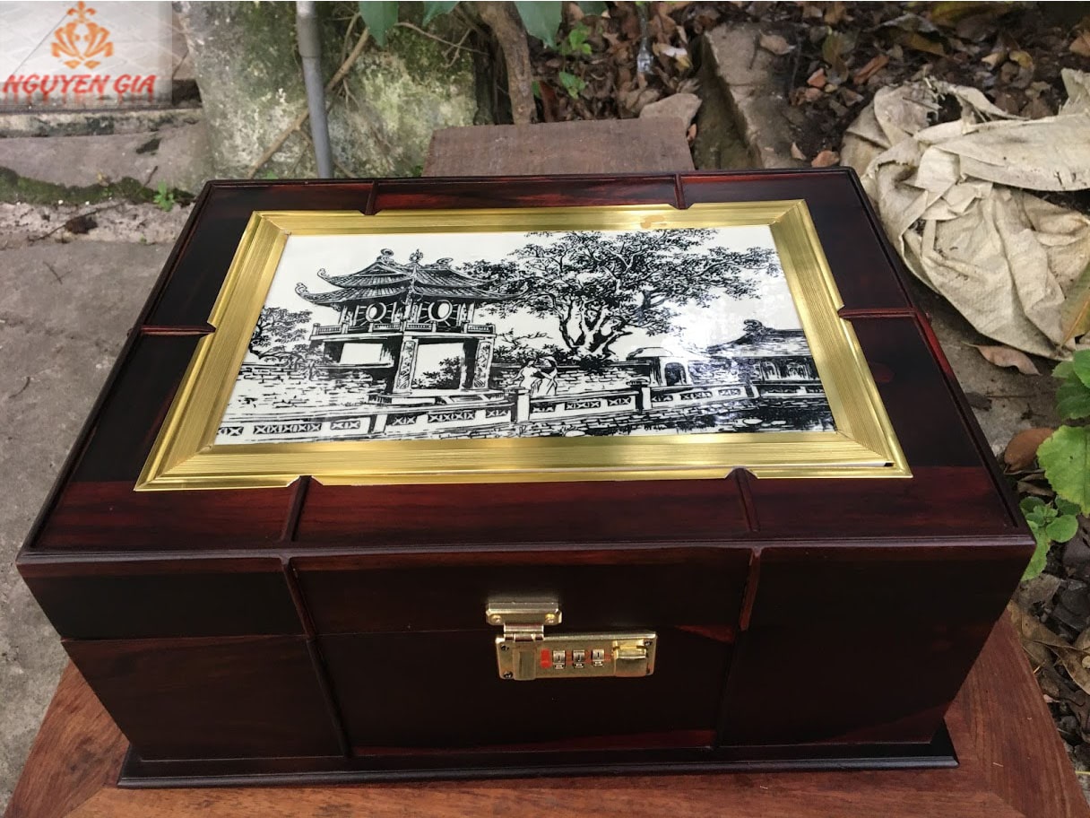 Hộp đựng trang sức, mỹ phẩm, vật dụng cá nhân mẫu Khuê Văn Các