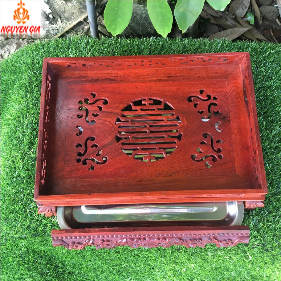 Combo bộ khay trà gỗ Hương (5 sản phẩm) MS01