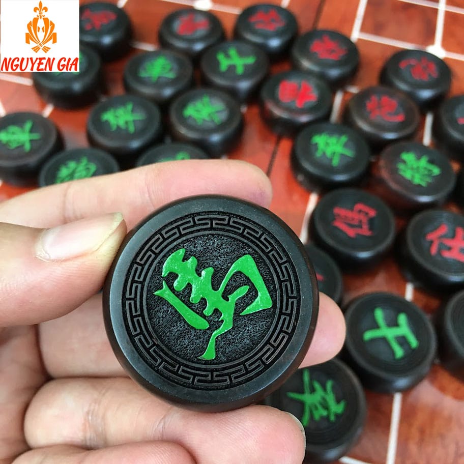 Quân Cờ Tướng Gỗ Trắc 4cm Tiện Gù Tang Trống, Cầm Đầm Tay