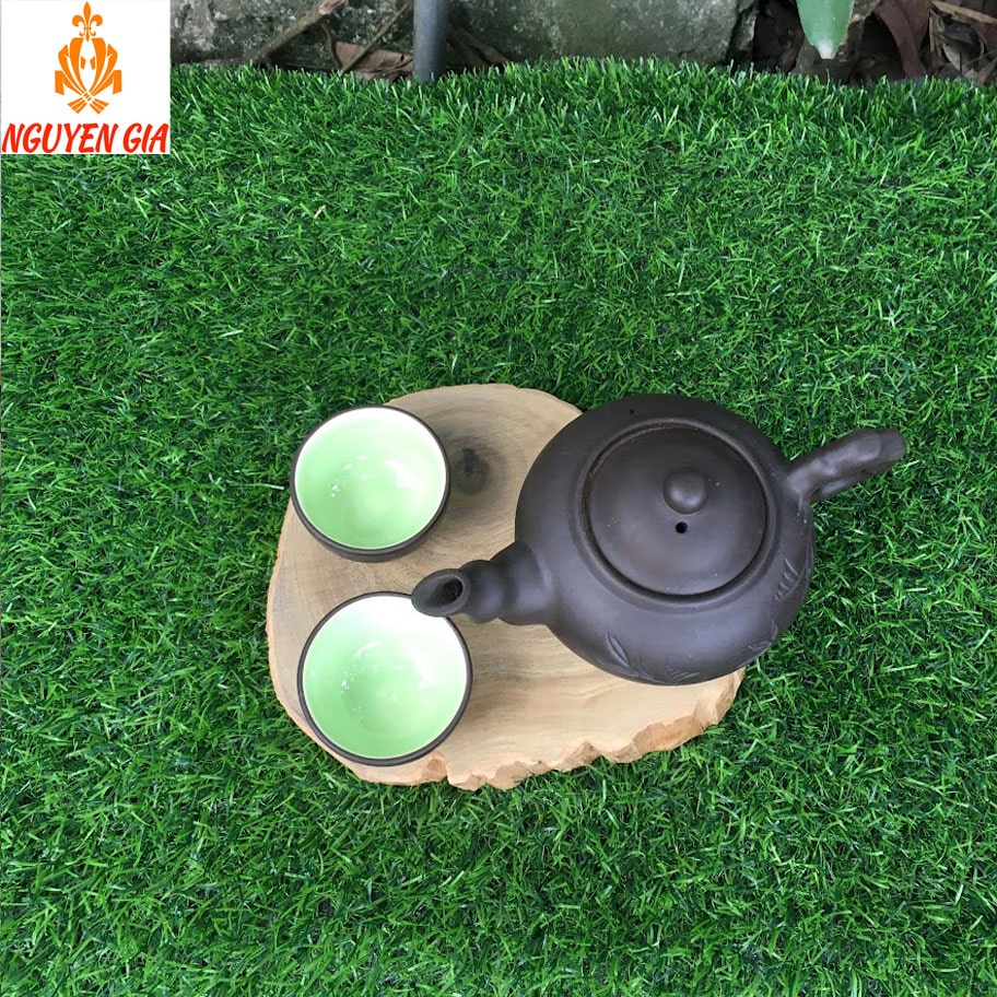 Khay trà gỗ nguyên khối độc ẩm- đế để ấm trà- đế kê tượng cây cảnh bằng gỗ bách xanh