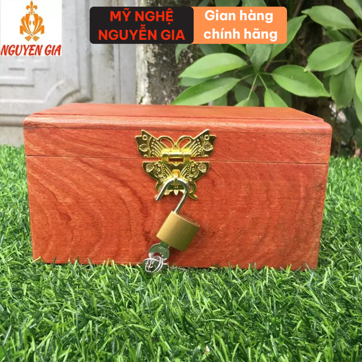 Hộp đựng tiền tiết kiệm có ổ khóa bằng gỗ siêu bền đẹp