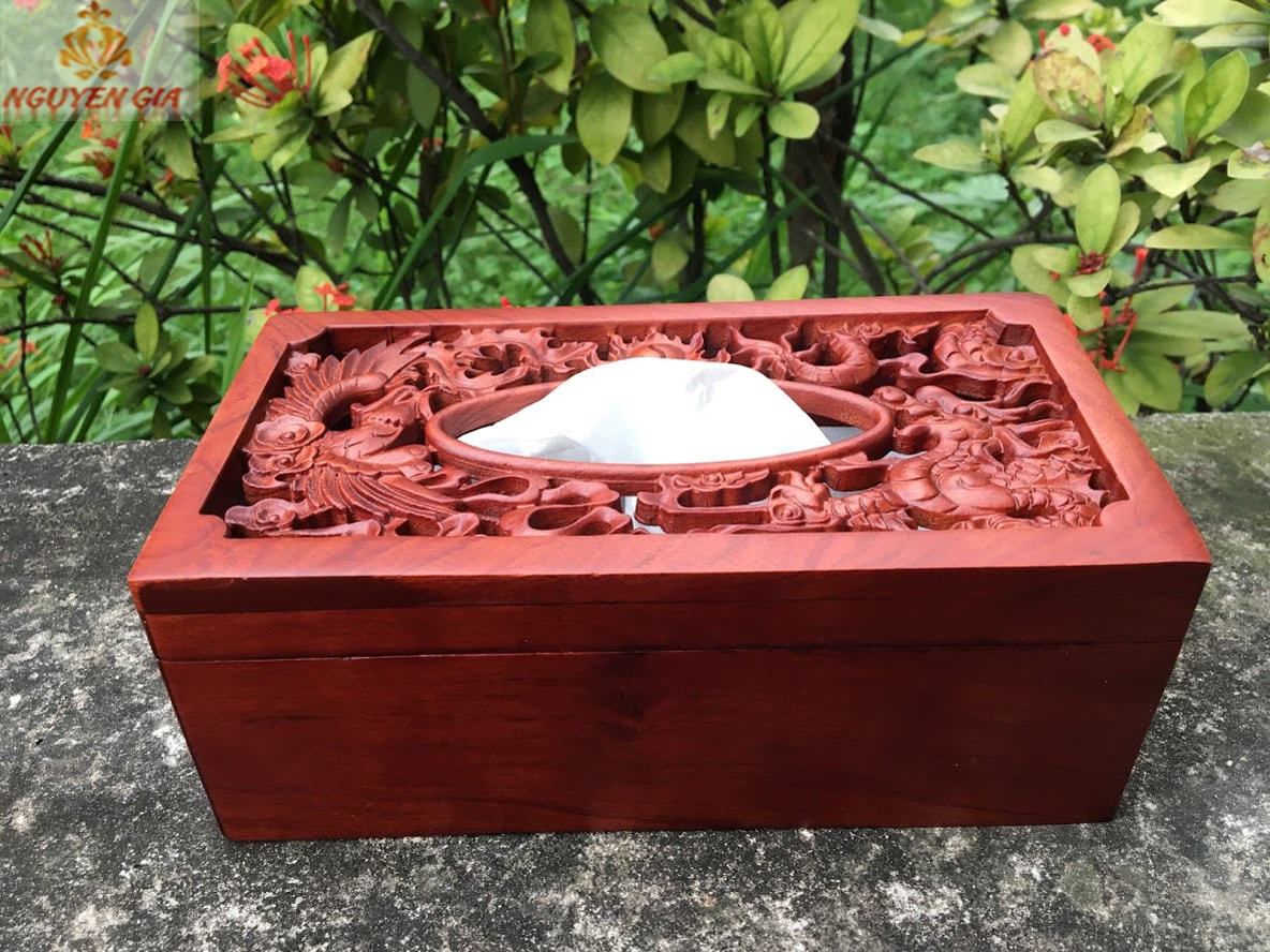 Hộp đựng giấy ăn bằng gỗ
