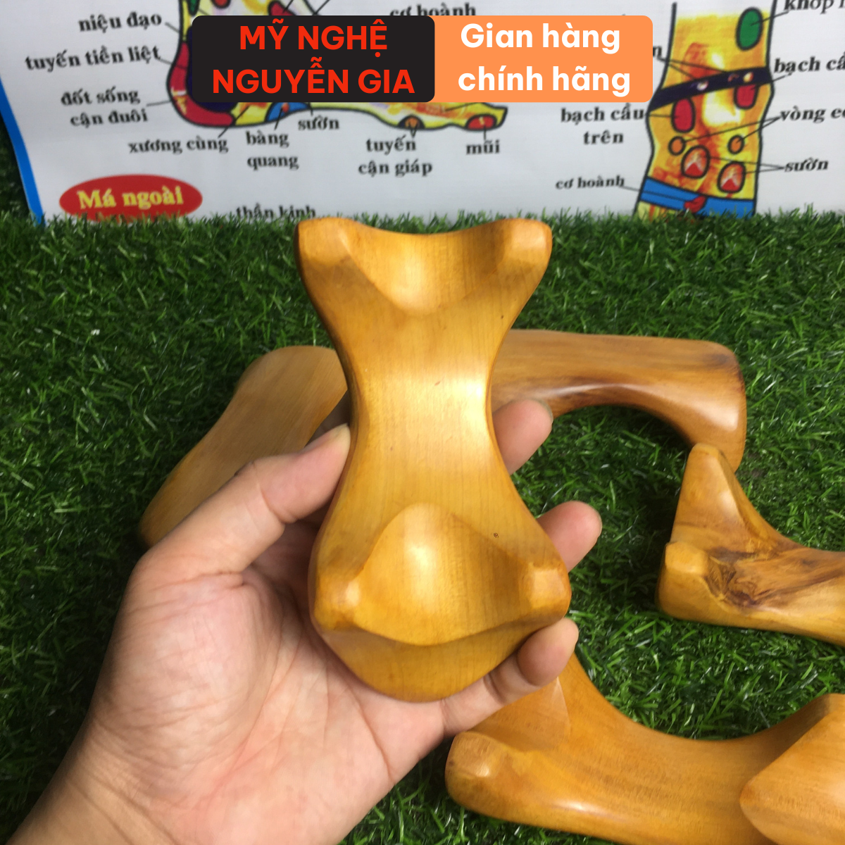 Dụng Cụ Massage Gỗ Bách Xanh hình yên ngựa – Giải Cơ Sâu, Thư Giãn Từng Khoảnh Khắc
