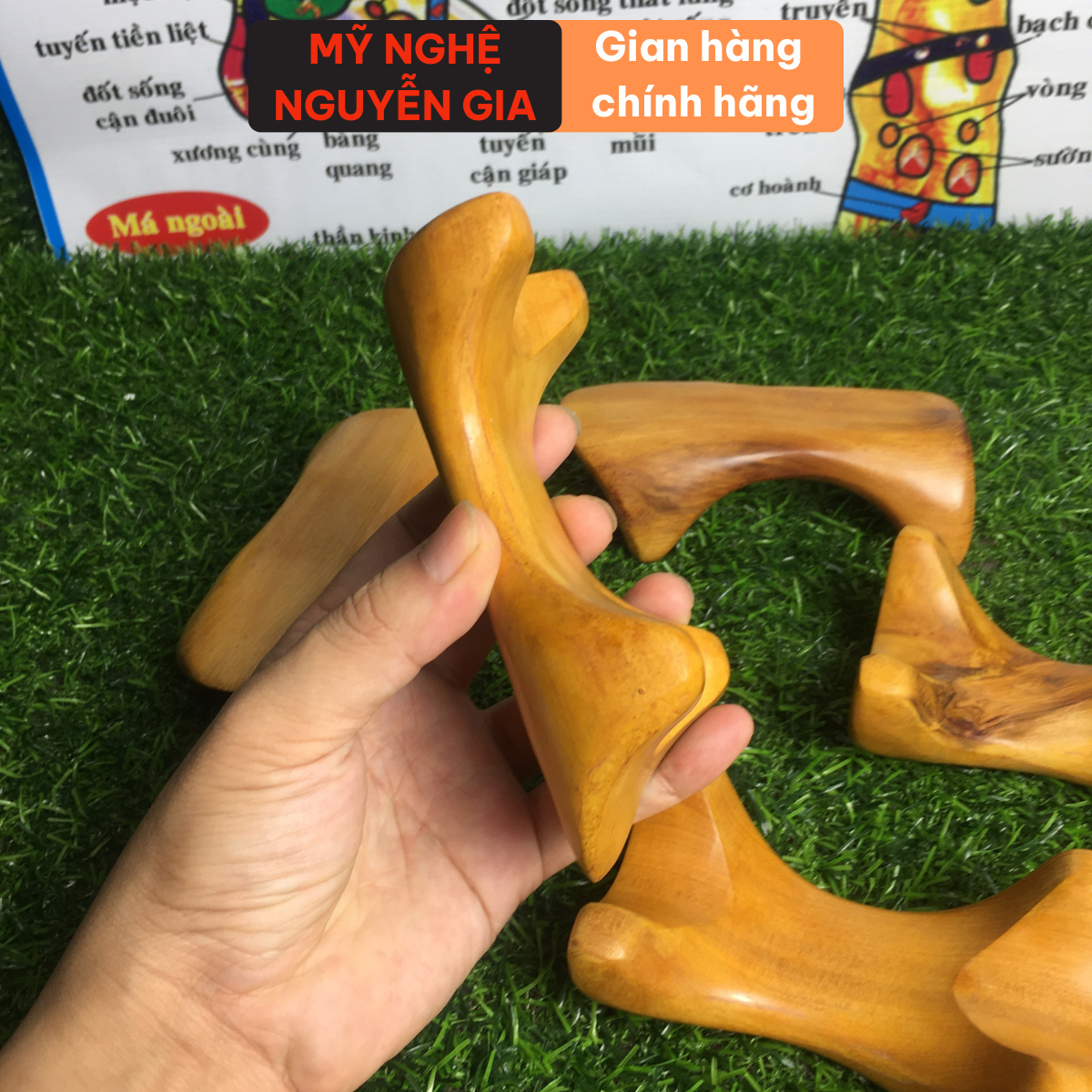 Dụng Cụ Massage Gỗ Bách Xanh hình yên ngựa – Giải Cơ Sâu, Thư Giãn Từng Khoảnh Khắc