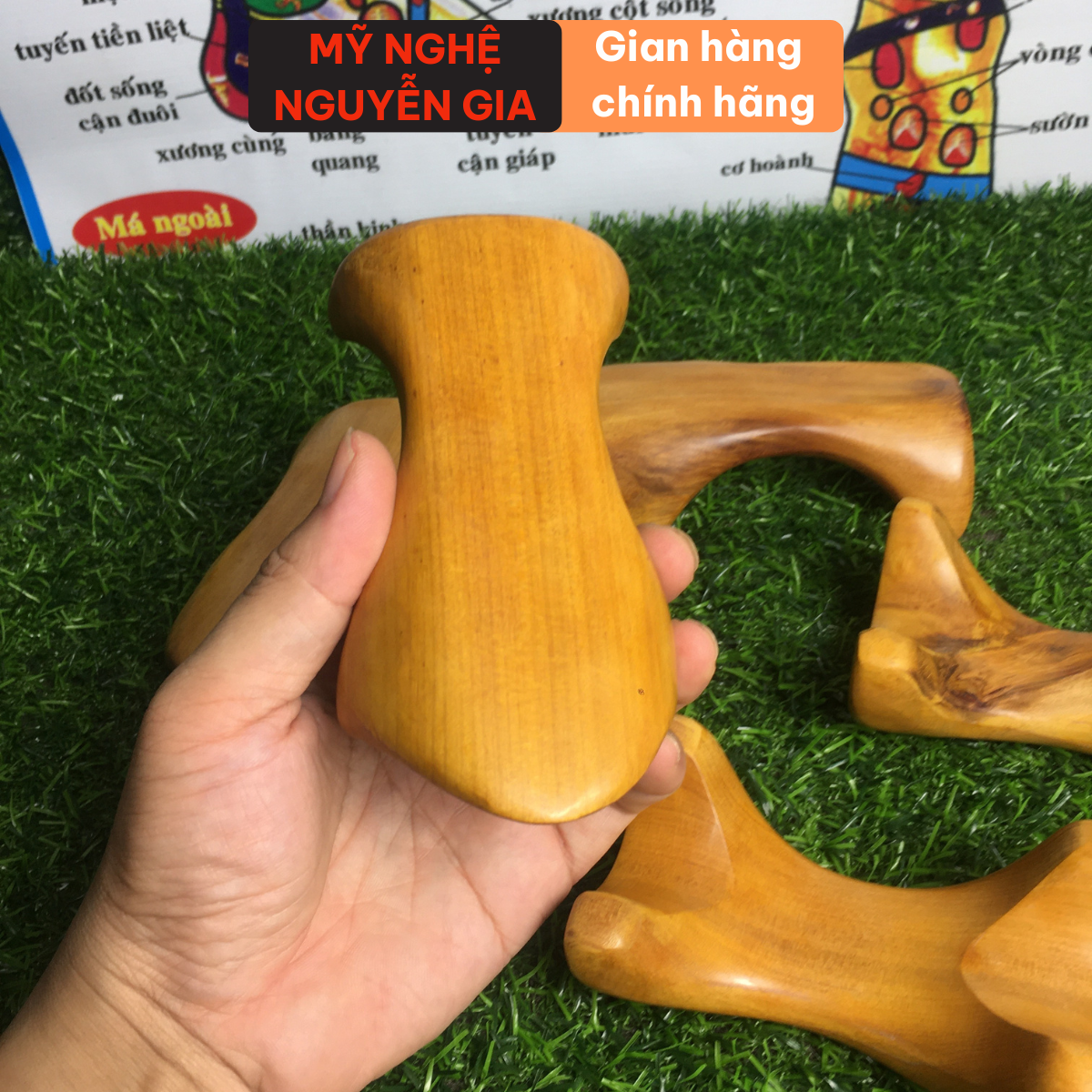 Dụng Cụ Massage Gỗ Bách Xanh hình yên ngựa – Giải Cơ Sâu, Thư Giãn Từng Khoảnh Khắc