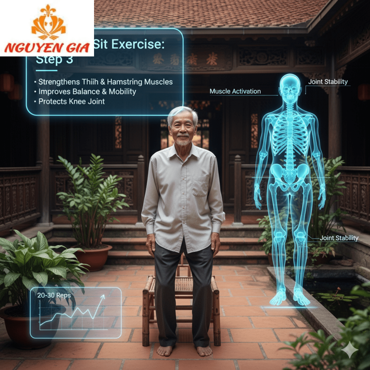 Giảm Đau Khớp Gối, Đứng Lên Ngồi Xuống Dễ Dàng Hơn Chỉ Với 3 Động Tác Mỗi Ngày