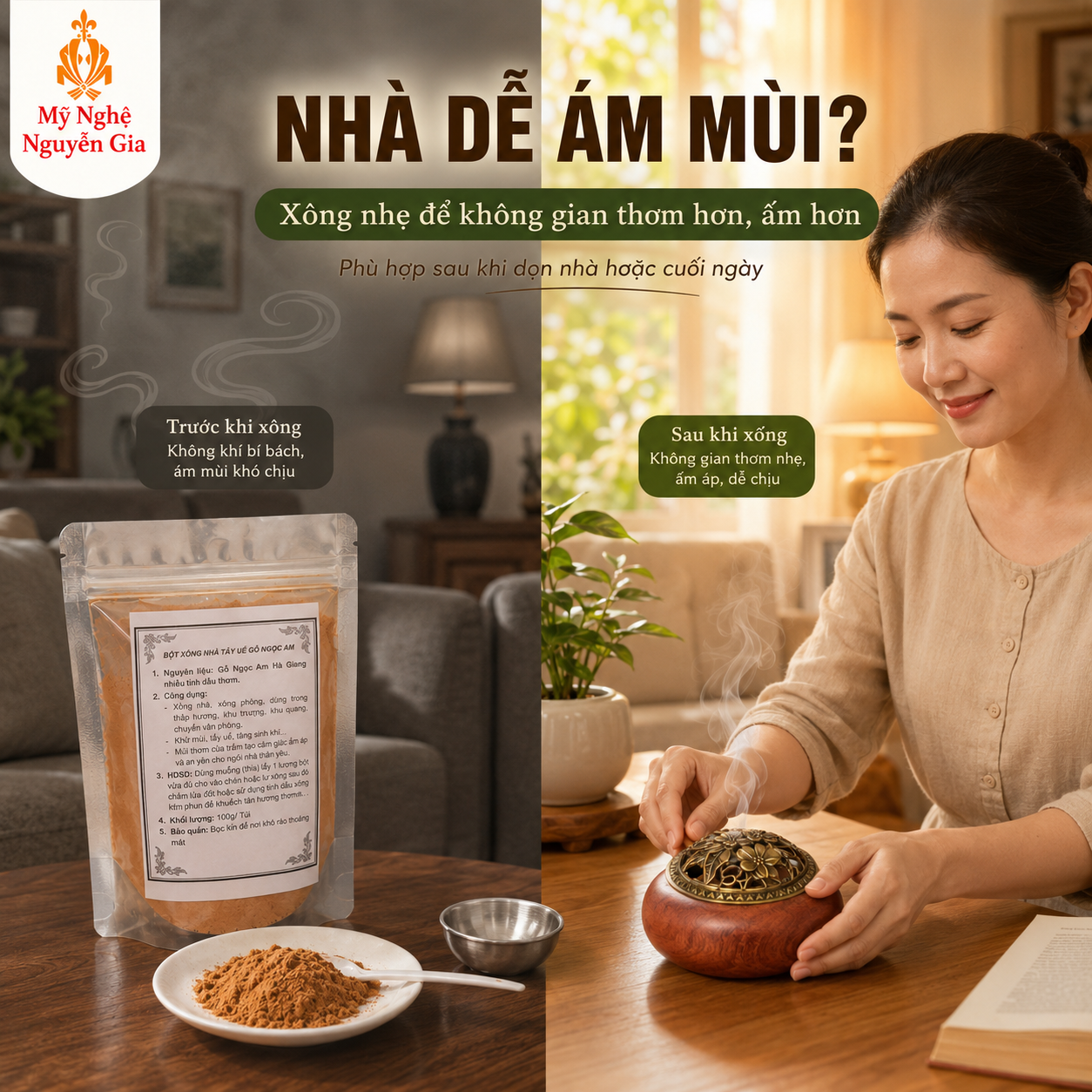 Bột Ngọc Am Hà Giang Nguyên Chất 200g – Xông Nhà, Khử Mùi, Thơm Mạnh
