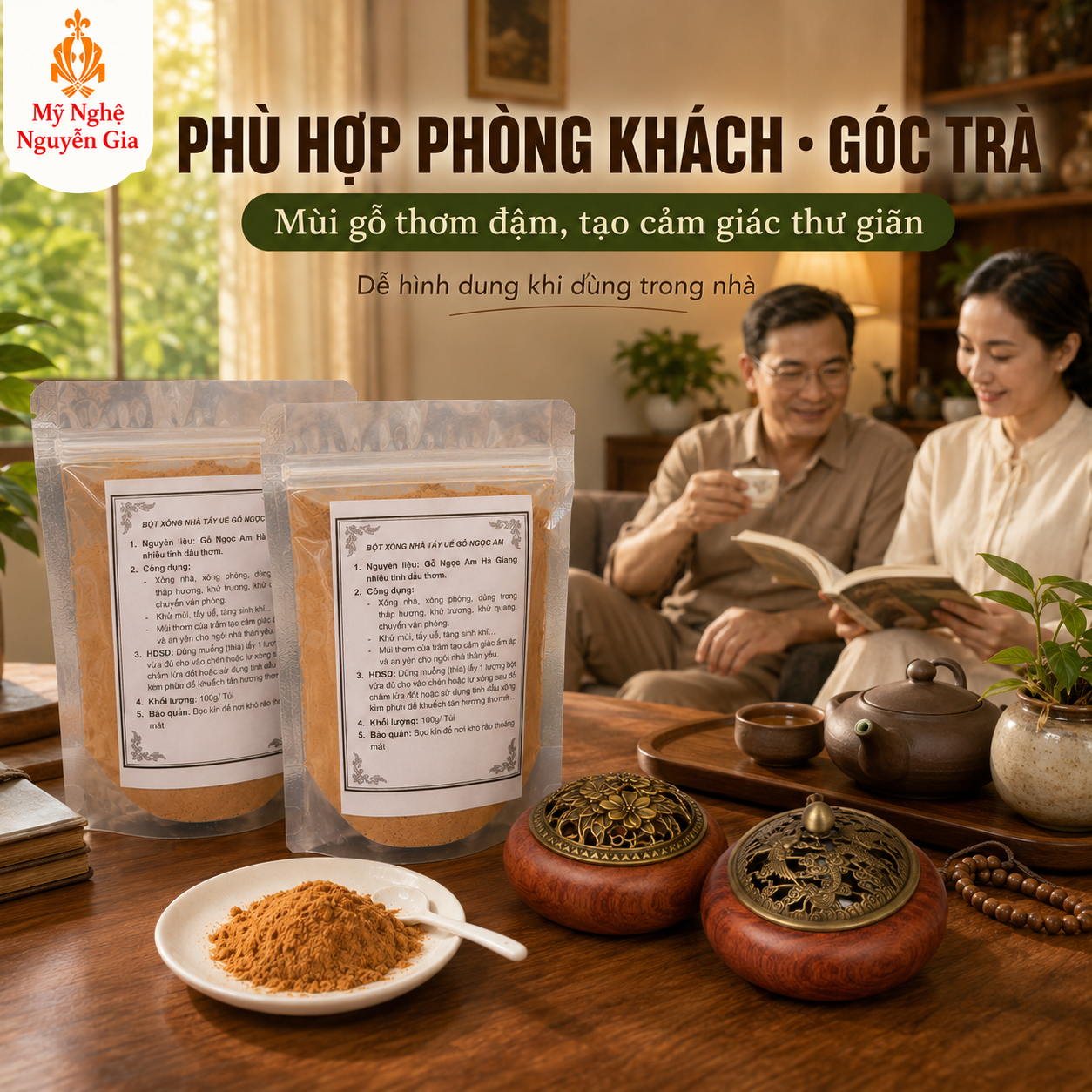 Bột Ngọc Am Hà Giang Nguyên Chất 200g – Xông Nhà, Khử Mùi, Thơm Mạnh