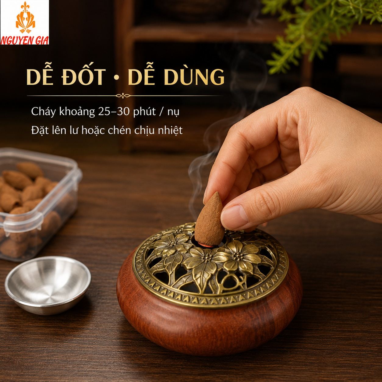Nụ Trầm Bách Xanh 22 Nụ – Thơm Dịu, Dễ Đốt, Hợp Xông Nhà