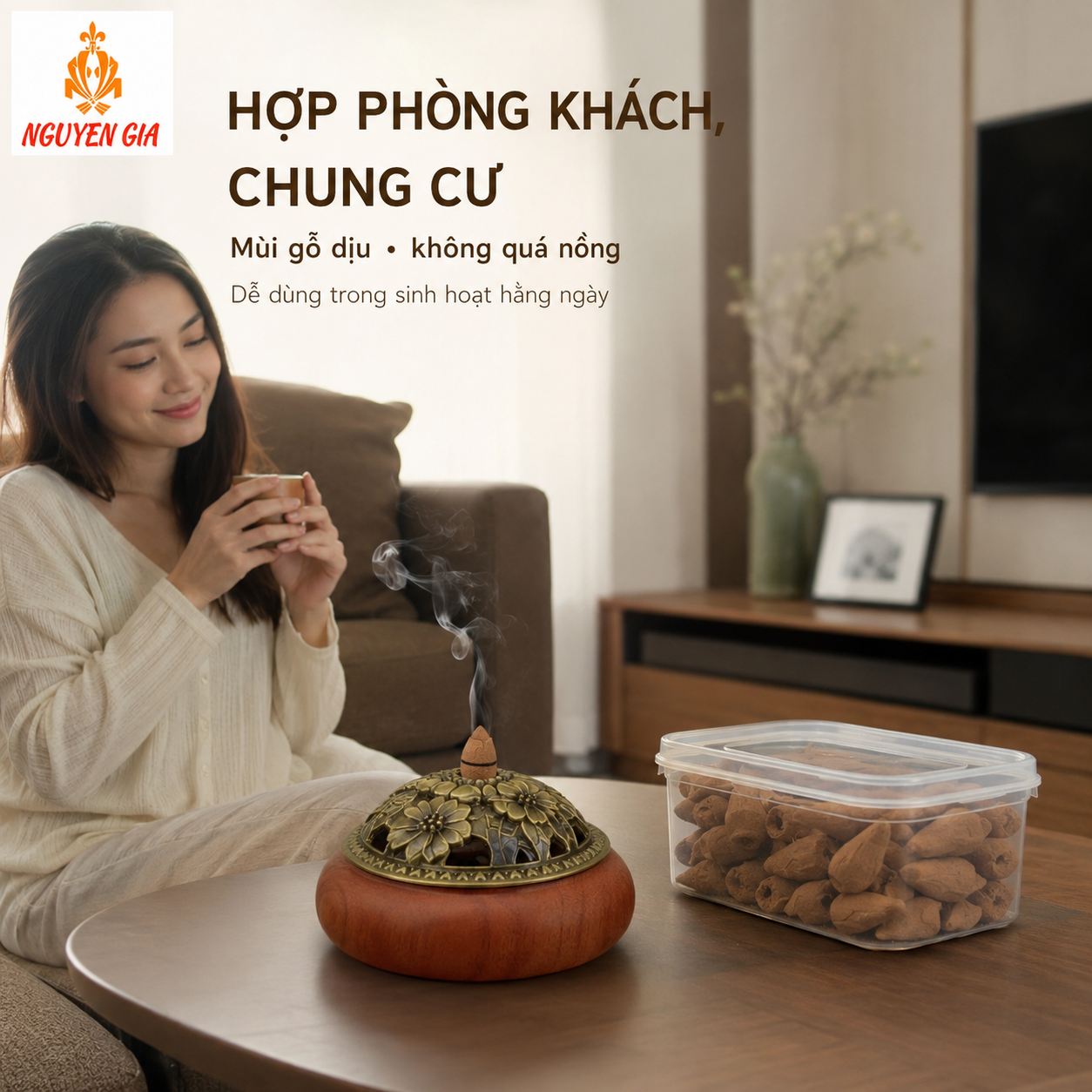 Nụ Trầm Bách Xanh 22 Nụ – Thơm Dịu, Dễ Đốt, Hợp Xông Nhà