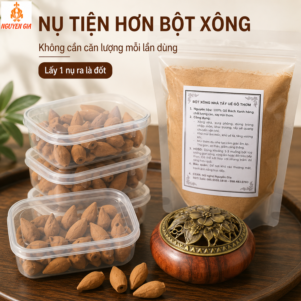 Nụ Trầm Bách Xanh 22 Nụ – Thơm Dịu, Dễ Đốt, Hợp Xông Nhà