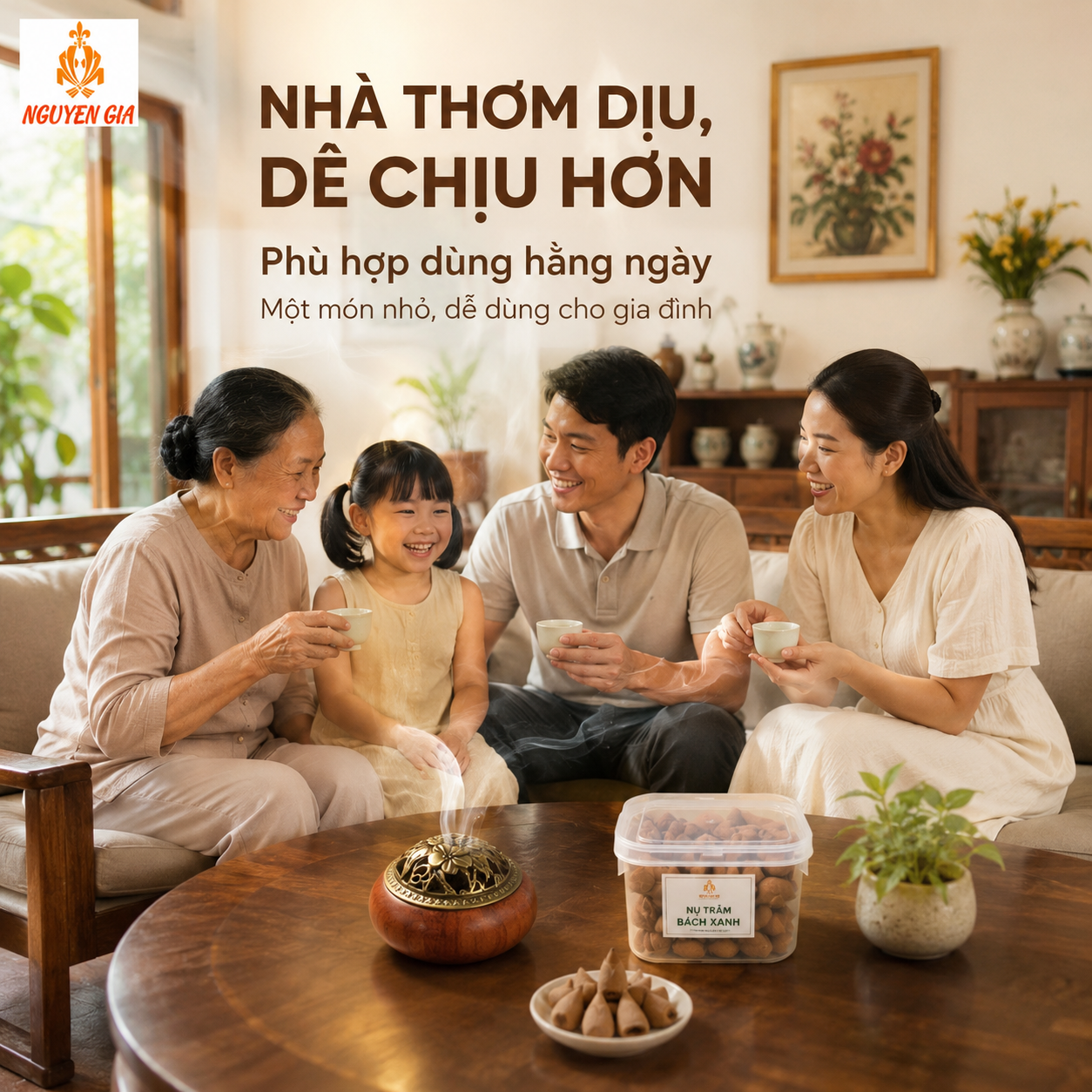 Nụ Trầm Bách Xanh 22 Nụ – Thơm Dịu, Dễ Đốt, Hợp Xông Nhà