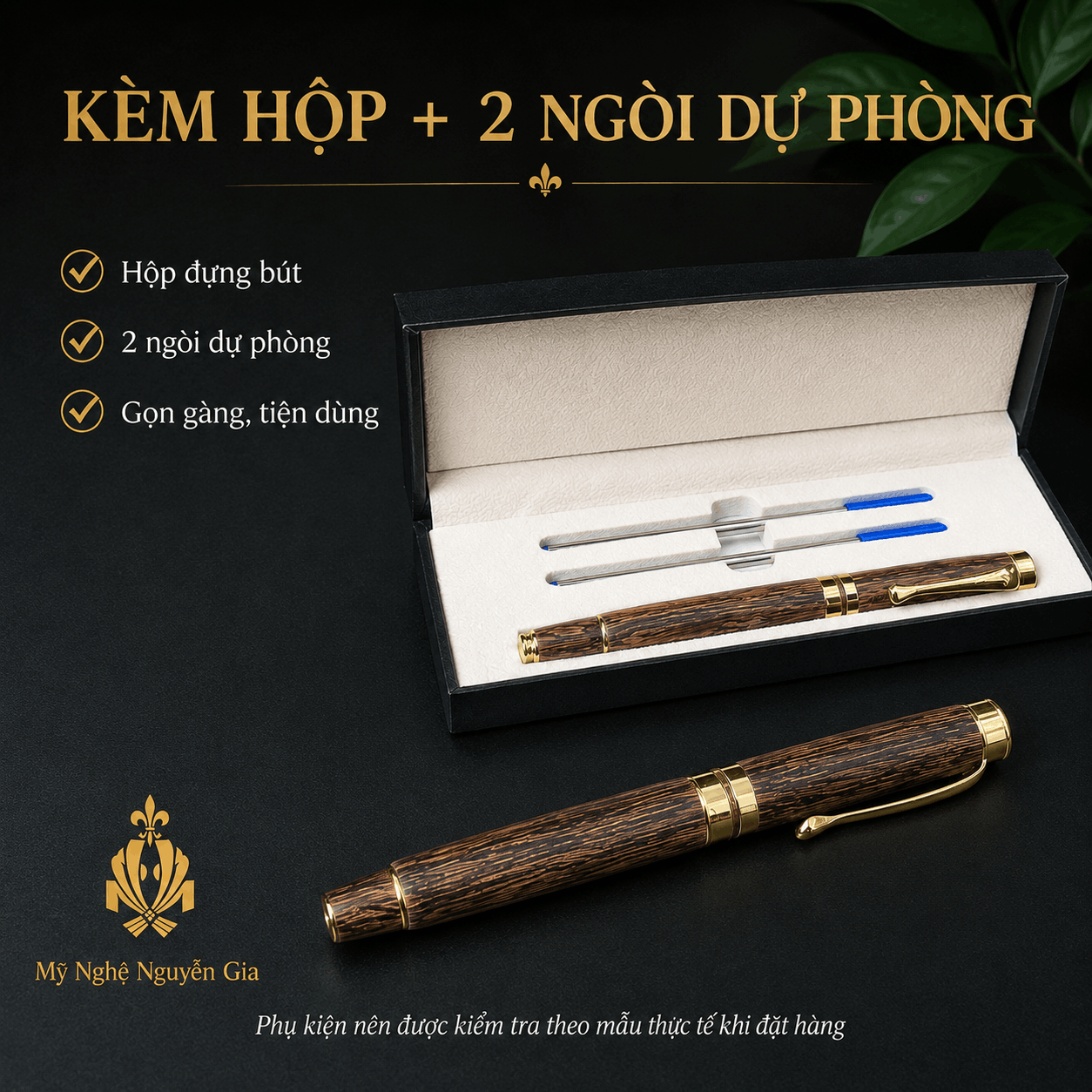 Bút Ký Gỗ Trầm Hương – Có Thể Khắc Tên, Logo