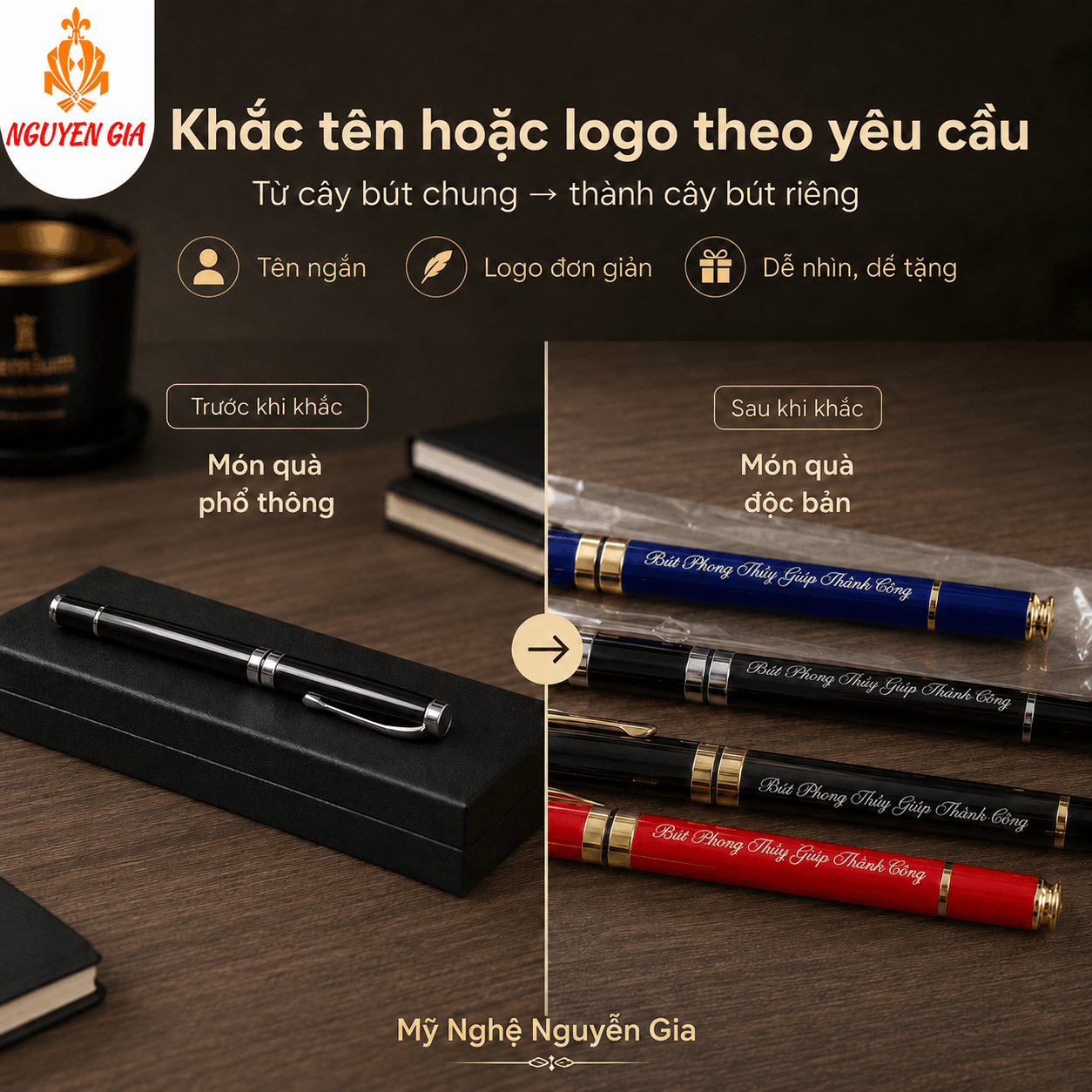 Bút Ký Hợp Kim Màu Đen Kẹp Bạc