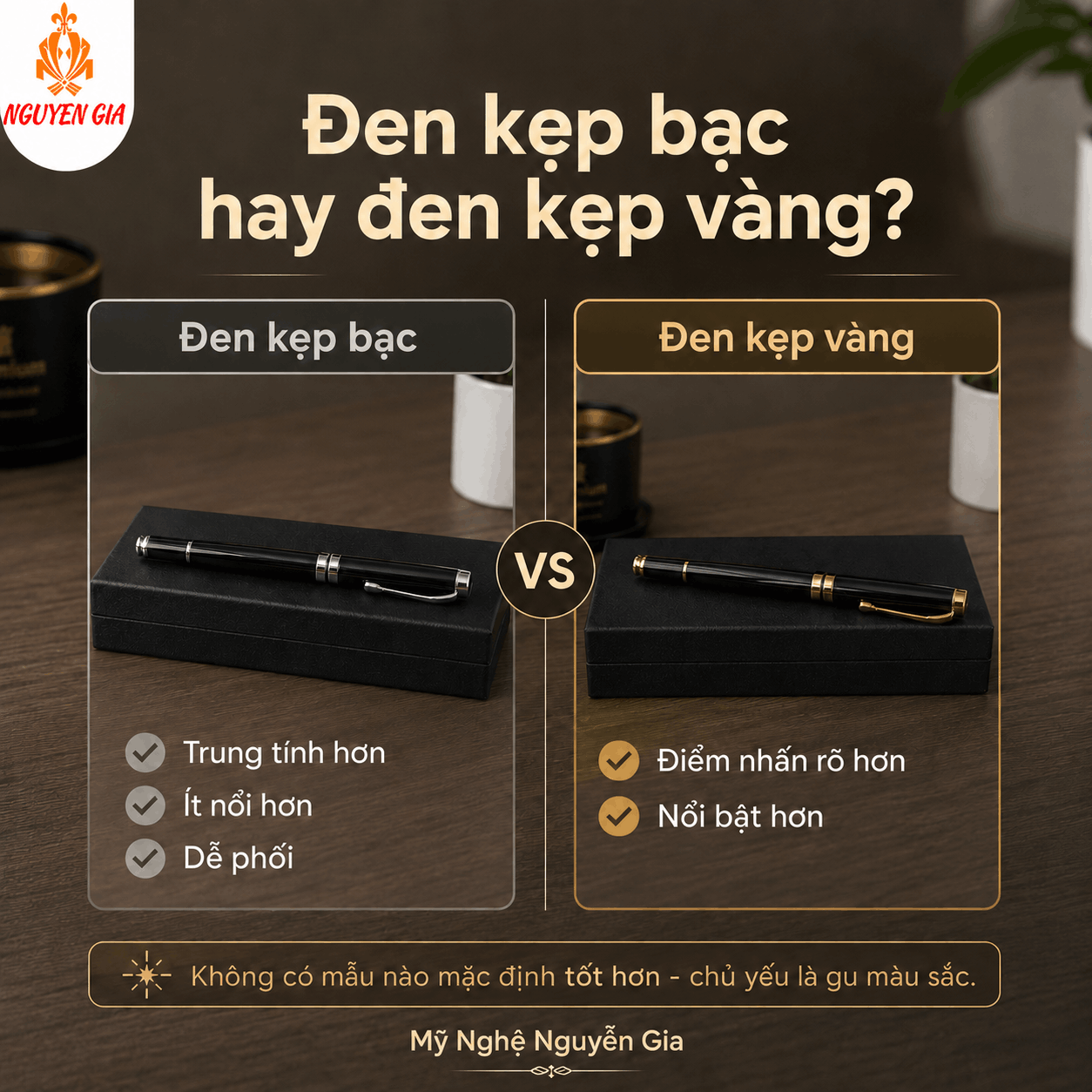Bút Ký Hợp Kim Màu Đen Kẹp Bạc