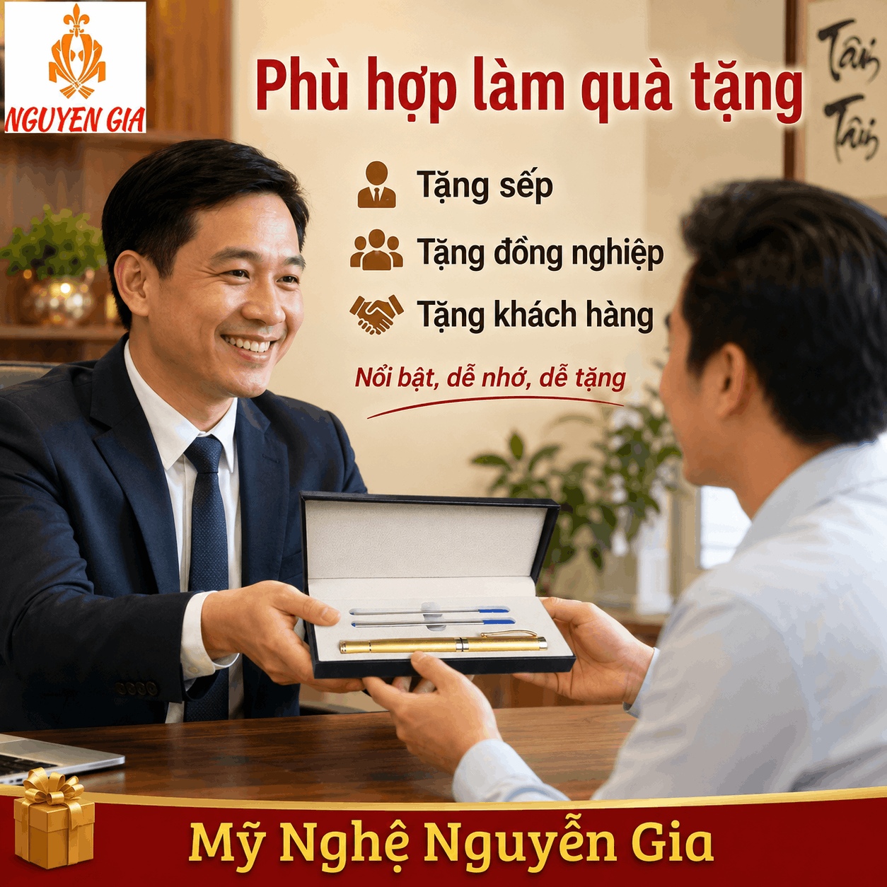 Bút Ký Hợp Kim Màu Vàng – Có Thể Khắc Tên, Logo
