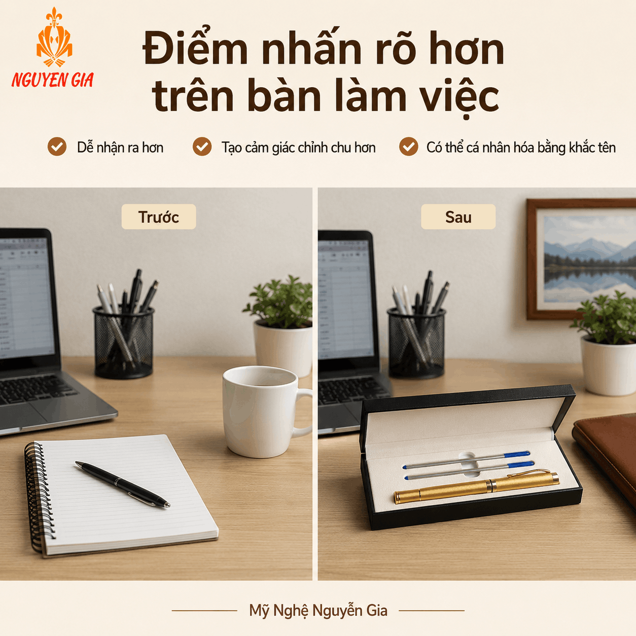 Bút Ký Hợp Kim Màu Vàng – Có Thể Khắc Tên, Logo