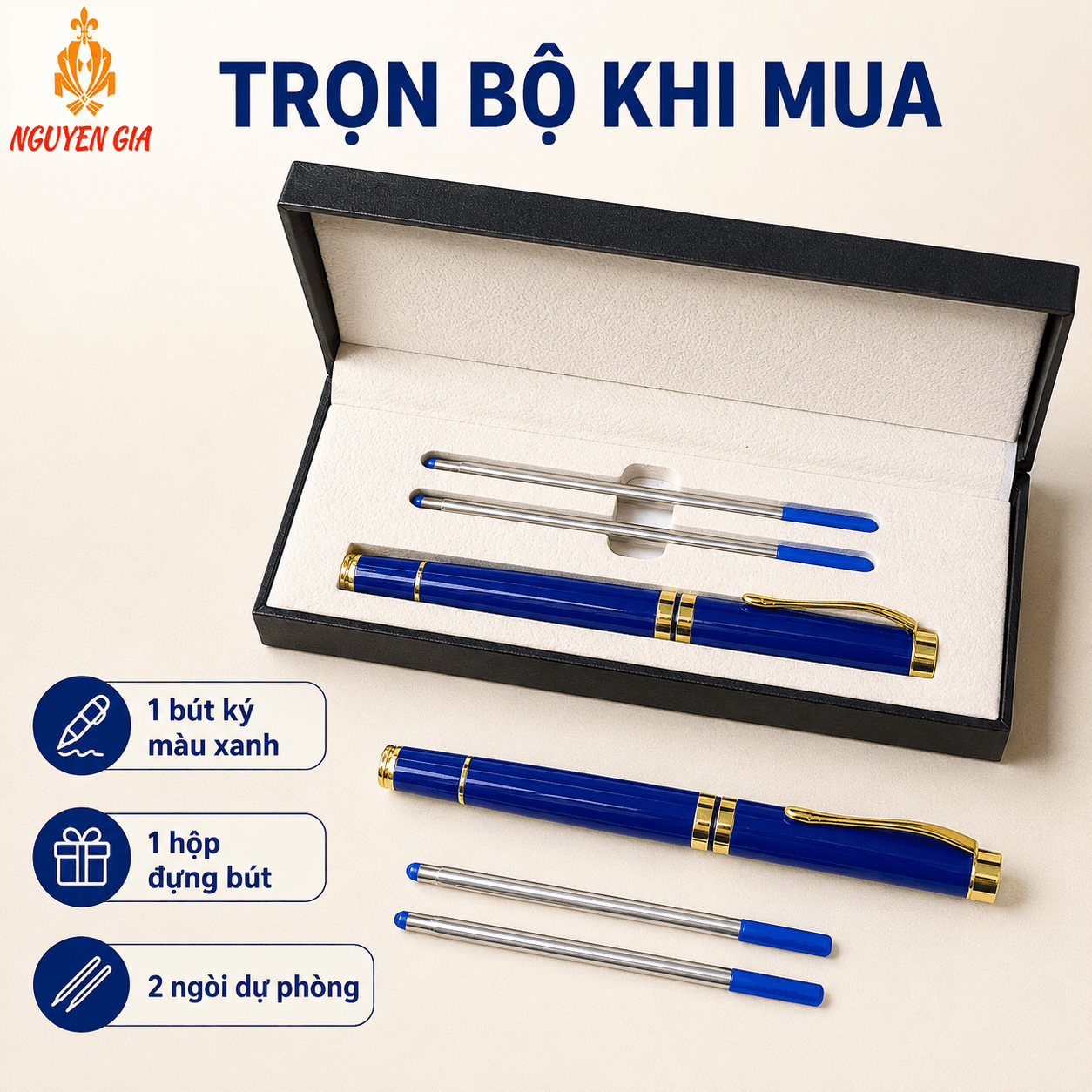 Bút Ký Hợp Kim Màu Xanh – Có Thể Khắc Tên, Logo