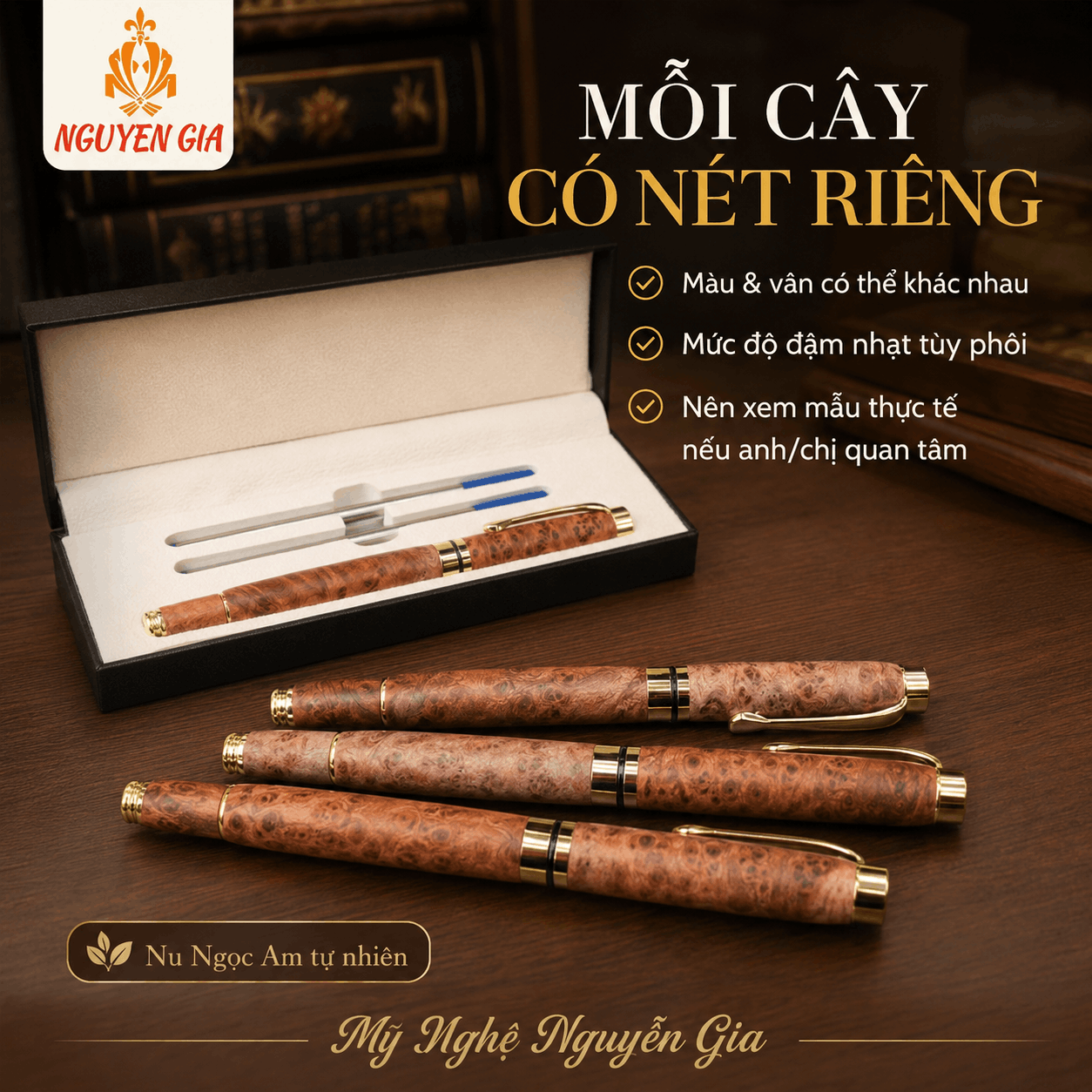 Bút Ký Nu Ngọc Am – Có Thể Khắc Tên, Logo