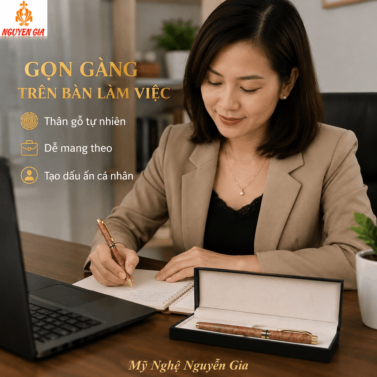 Bút Ký Nu Ngọc Am – Có Thể Khắc Tên, Logo