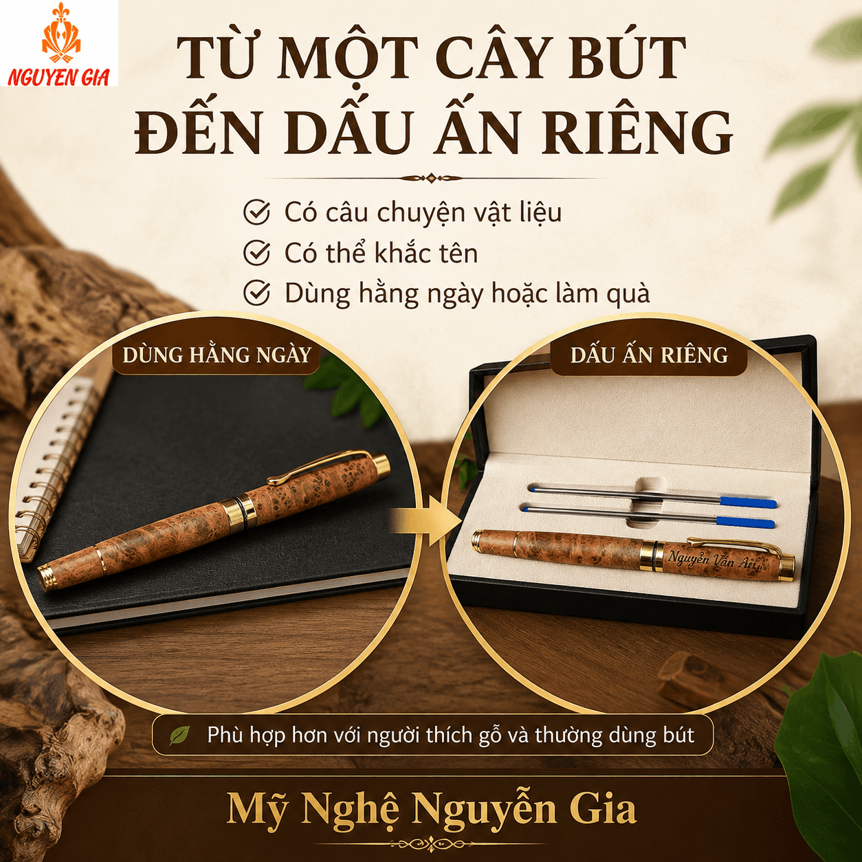 Bút Ký Nu Ngọc Am – Có Thể Khắc Tên, Logo