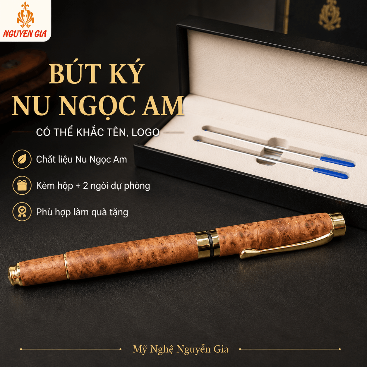Bút Ký Nu Ngọc Am – Có Thể Khắc Tên, Logo