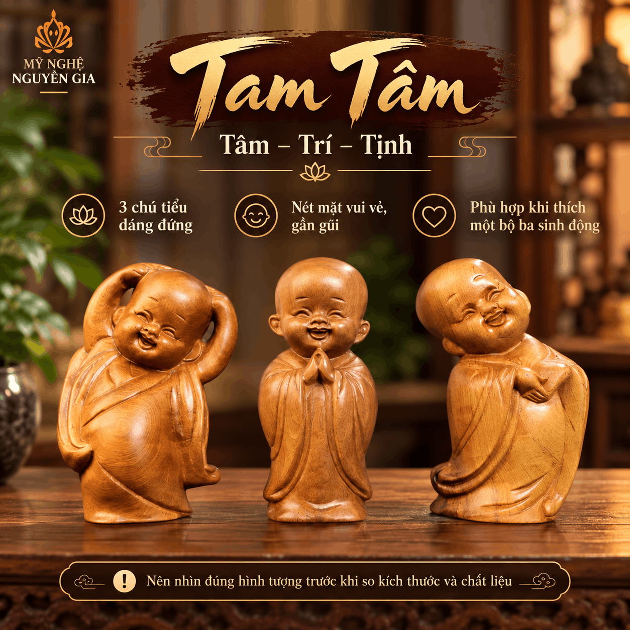 Tượng Ch&uacute; Tiểu Bằng Gỗ &ndash; Chọn Theo H&igrave;nh Tượng
