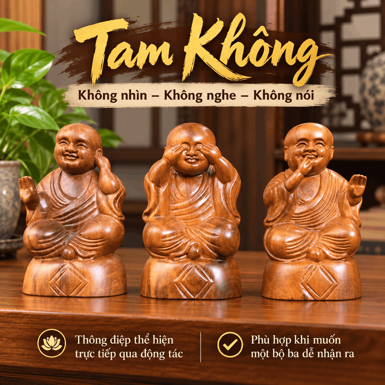 Tượng Ch&uacute; Tiểu Bằng Gỗ &ndash; Chọn Theo H&igrave;nh Tượng