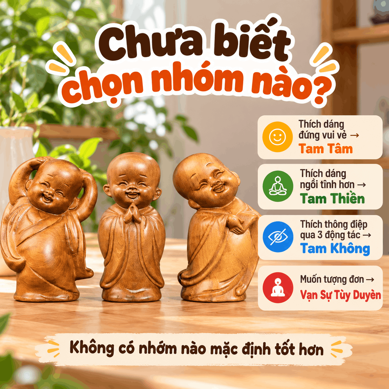 Tượng Ch&uacute; Tiểu Bằng Gỗ &ndash; Chọn Theo H&igrave;nh Tượng