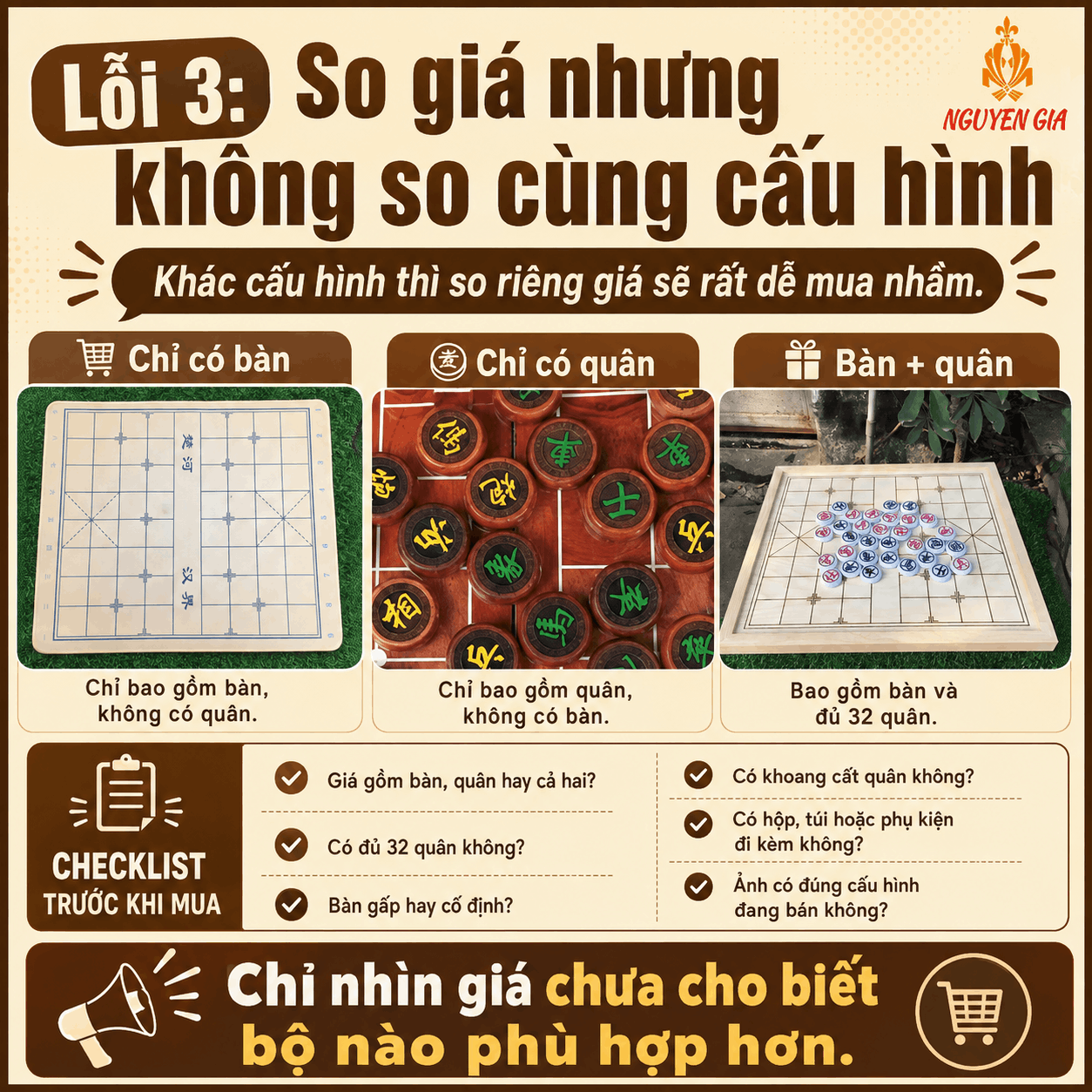 5 lỗi thường gặp khi mua bộ cờ tướng v&agrave; c&aacute;ch tr&aacute;nh mua sai