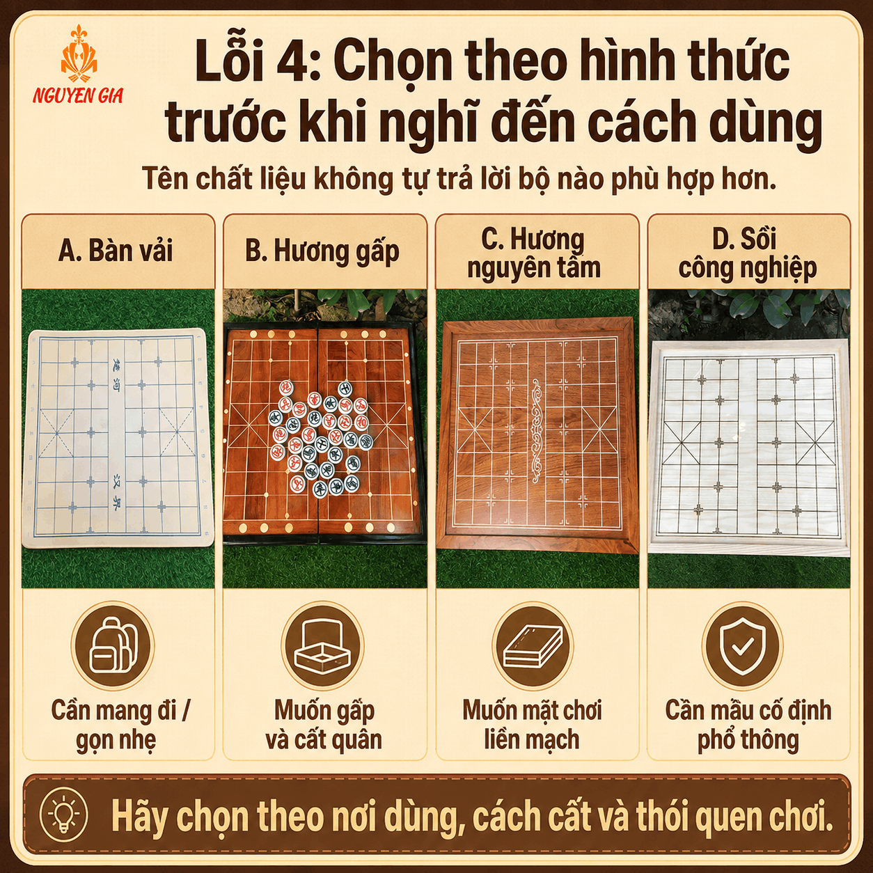 5 lỗi thường gặp khi mua bộ cờ tướng v&agrave; c&aacute;ch tr&aacute;nh mua sai