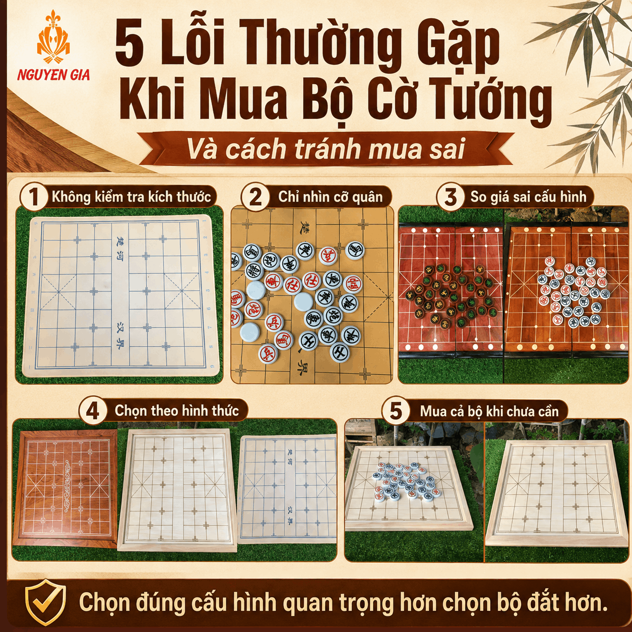 5 lỗi thường gặp khi mua bộ cờ tướng v&agrave; c&aacute;ch tr&aacute;nh mua sai