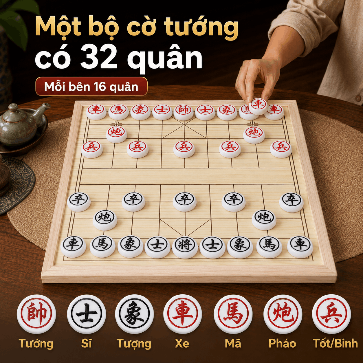 B&agrave;n Cờ Tướng C&oacute; Bao Nhi&ecirc;u &Ocirc;? Cấu Tạo 90 Giao Điểm