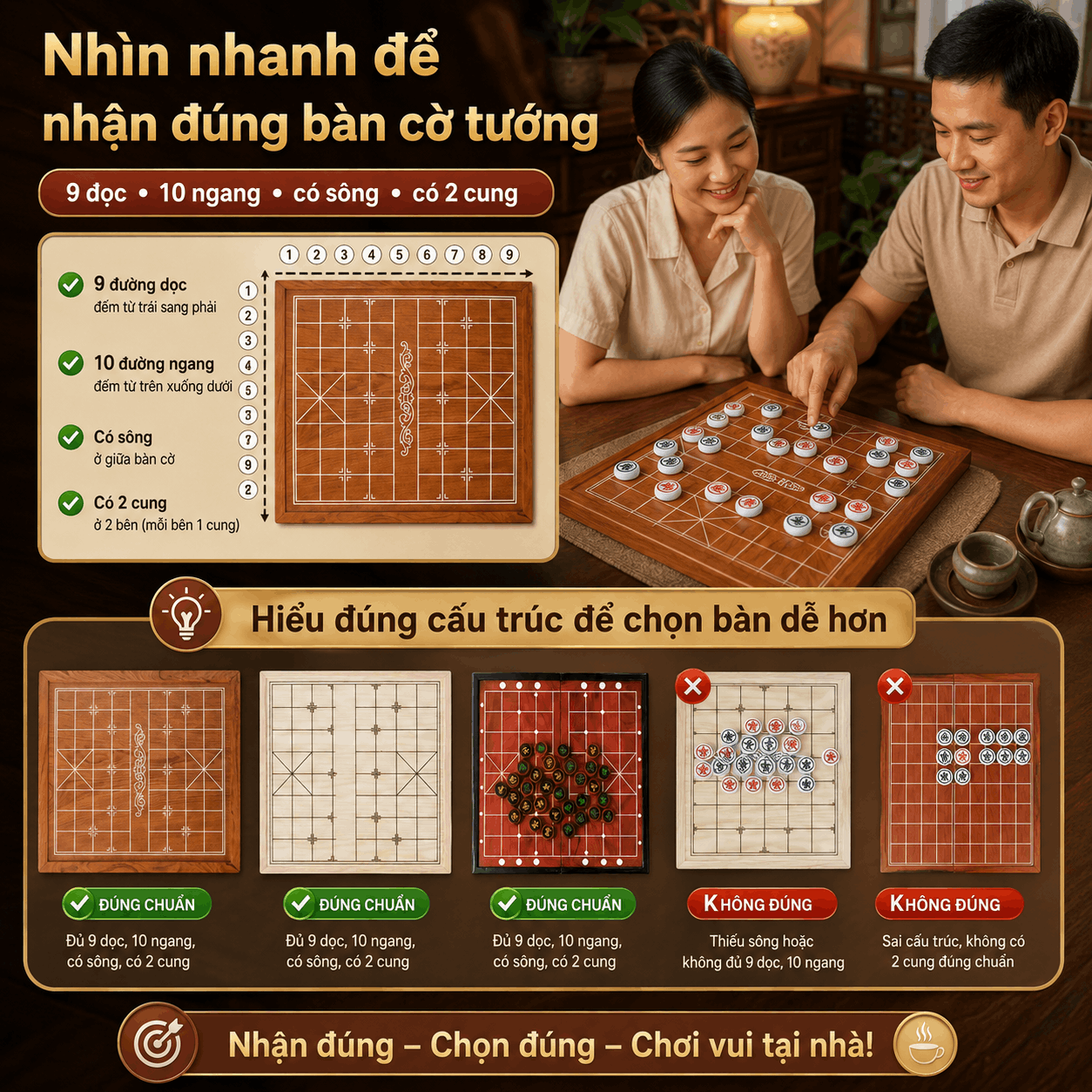 B&agrave;n Cờ Tướng C&oacute; Bao Nhi&ecirc;u &Ocirc;? Cấu Tạo 90 Giao Điểm