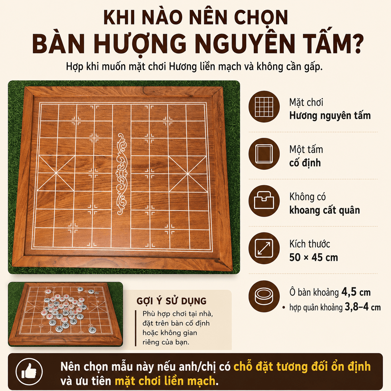 B&agrave;n cờ tướng gỗ Hương v&agrave; gỗ Sồi n&ecirc;n chọn loại n&agrave;o?