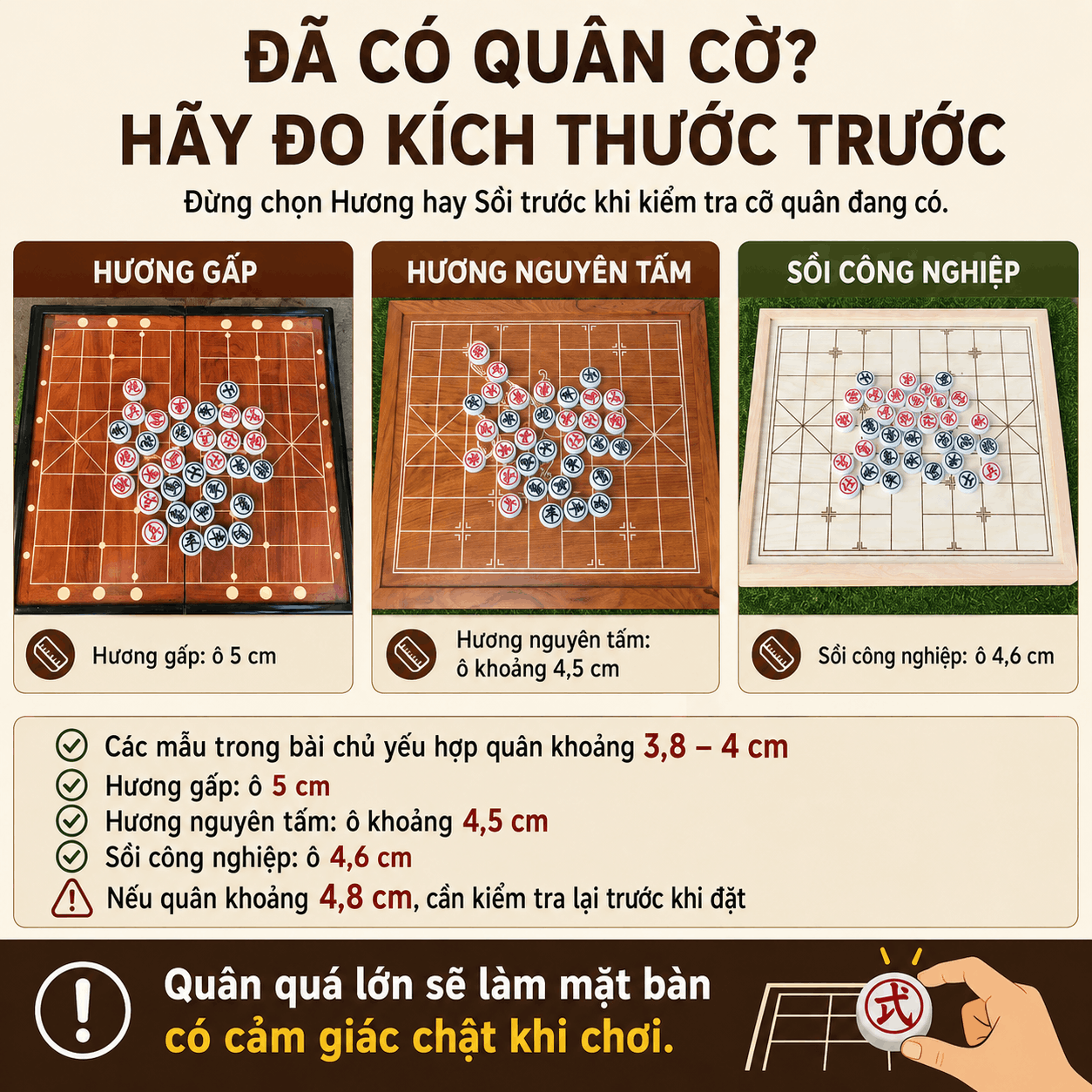 B&agrave;n cờ tướng gỗ Hương v&agrave; gỗ Sồi n&ecirc;n chọn loại n&agrave;o?