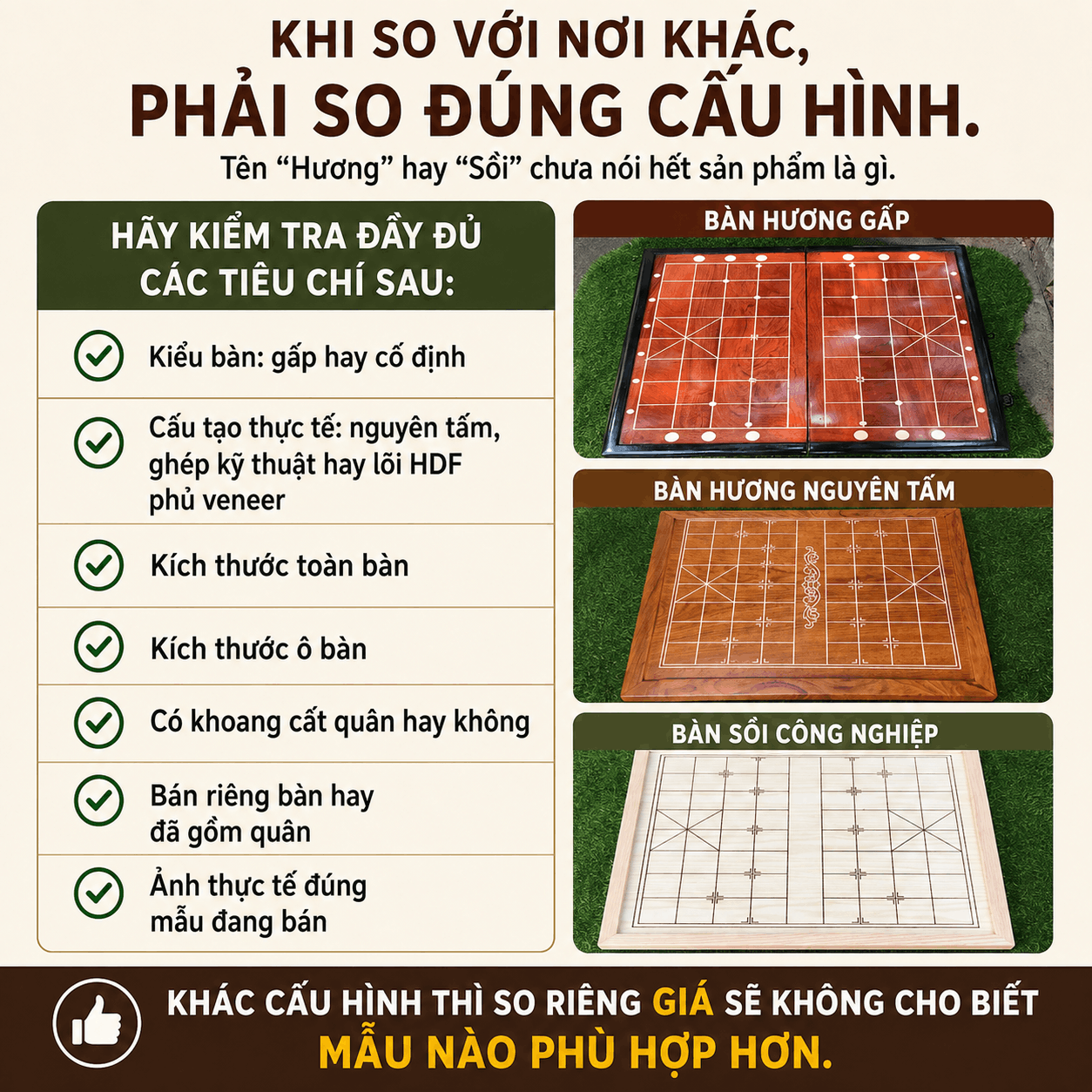 B&agrave;n cờ tướng gỗ Hương v&agrave; gỗ Sồi n&ecirc;n chọn loại n&agrave;o?