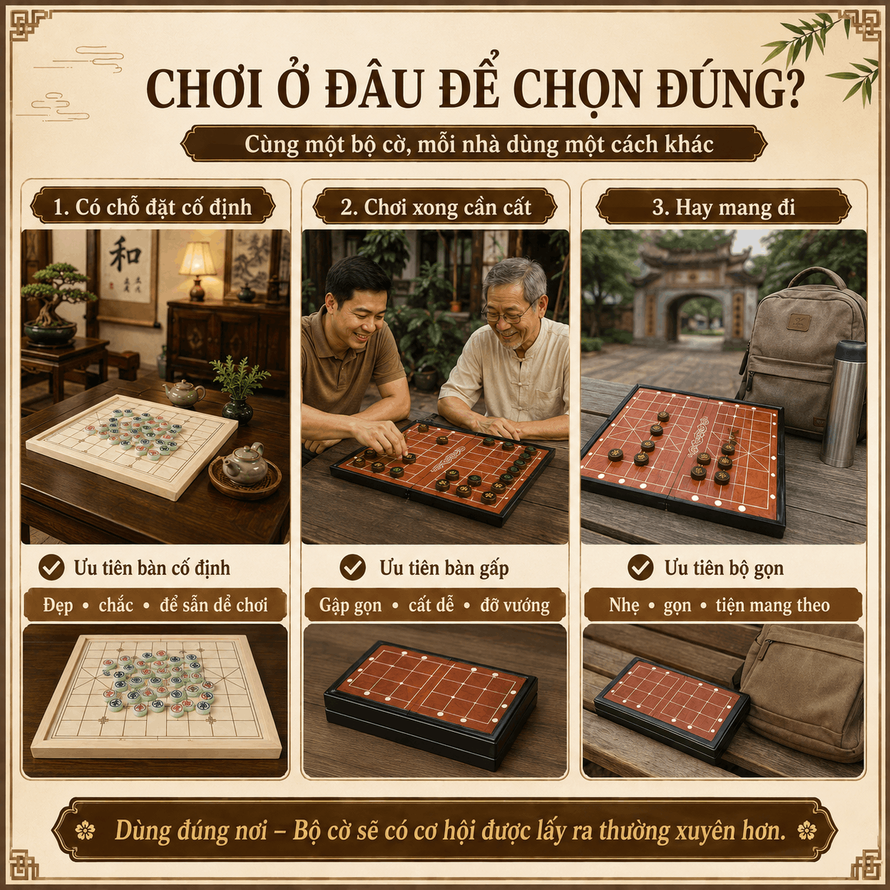 Bộ cờ tướng d&ugrave;ng l&acirc;u d&agrave;i n&ecirc;n chọn như thế n&agrave;o?