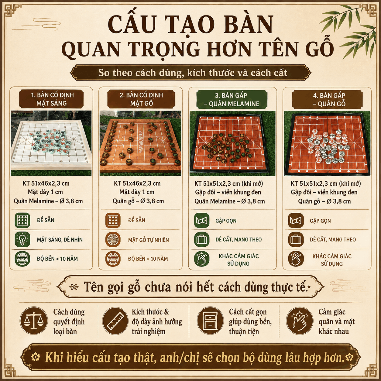 Bộ cờ tướng d&ugrave;ng l&acirc;u d&agrave;i n&ecirc;n chọn như thế n&agrave;o?
