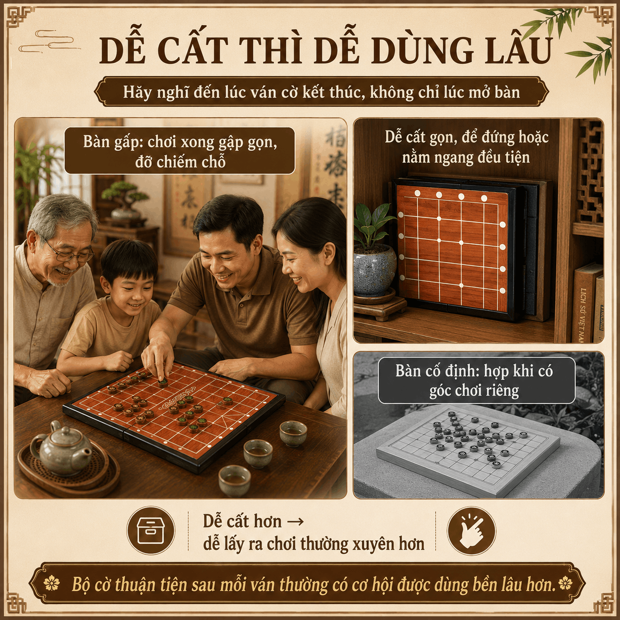 Bộ cờ tướng d&ugrave;ng l&acirc;u d&agrave;i n&ecirc;n chọn như thế n&agrave;o?