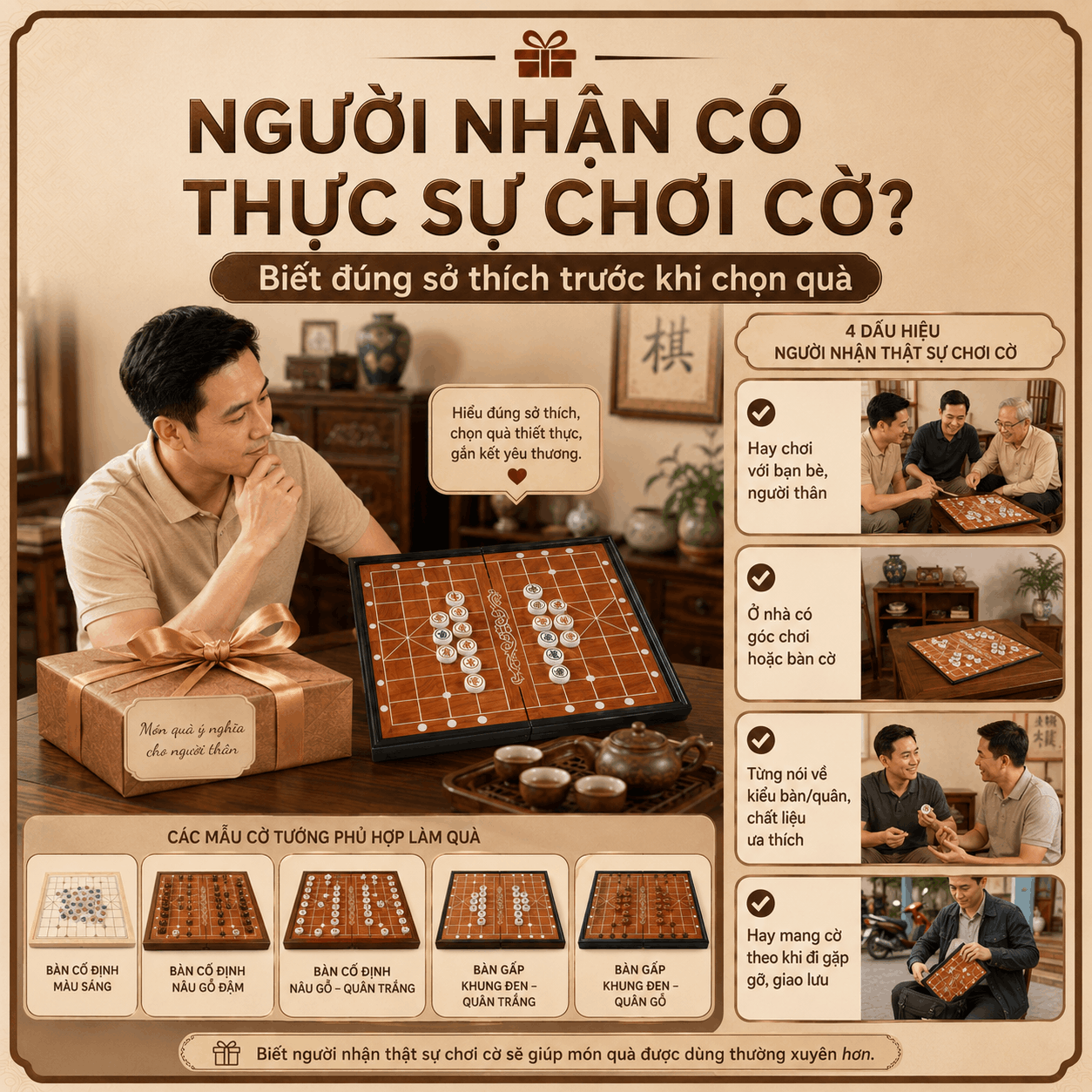 Bộ cờ tướng l&agrave;m qu&agrave; tặng n&ecirc;n chọn như thế n&agrave;o?
