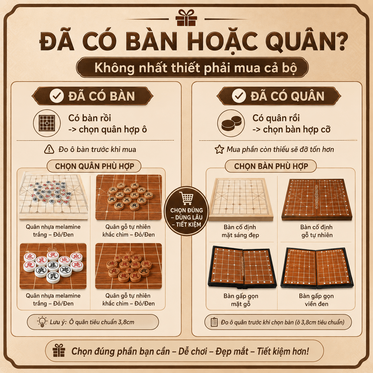 Bộ cờ tướng l&agrave;m qu&agrave; tặng n&ecirc;n chọn như thế n&agrave;o?