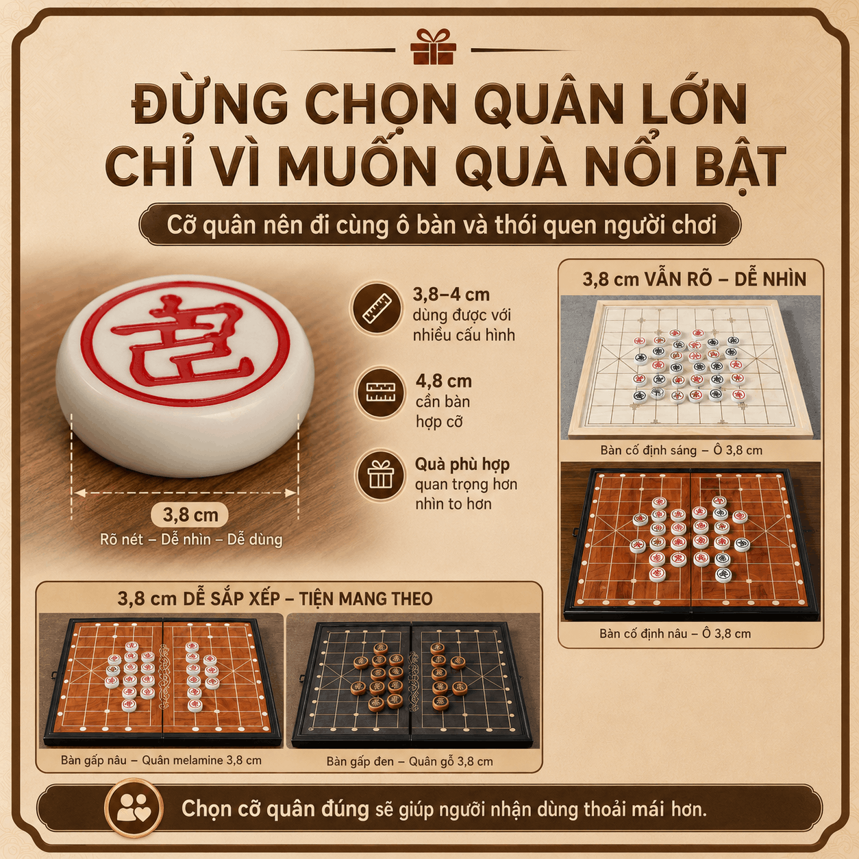 Bộ cờ tướng l&agrave;m qu&agrave; tặng n&ecirc;n chọn như thế n&agrave;o?
