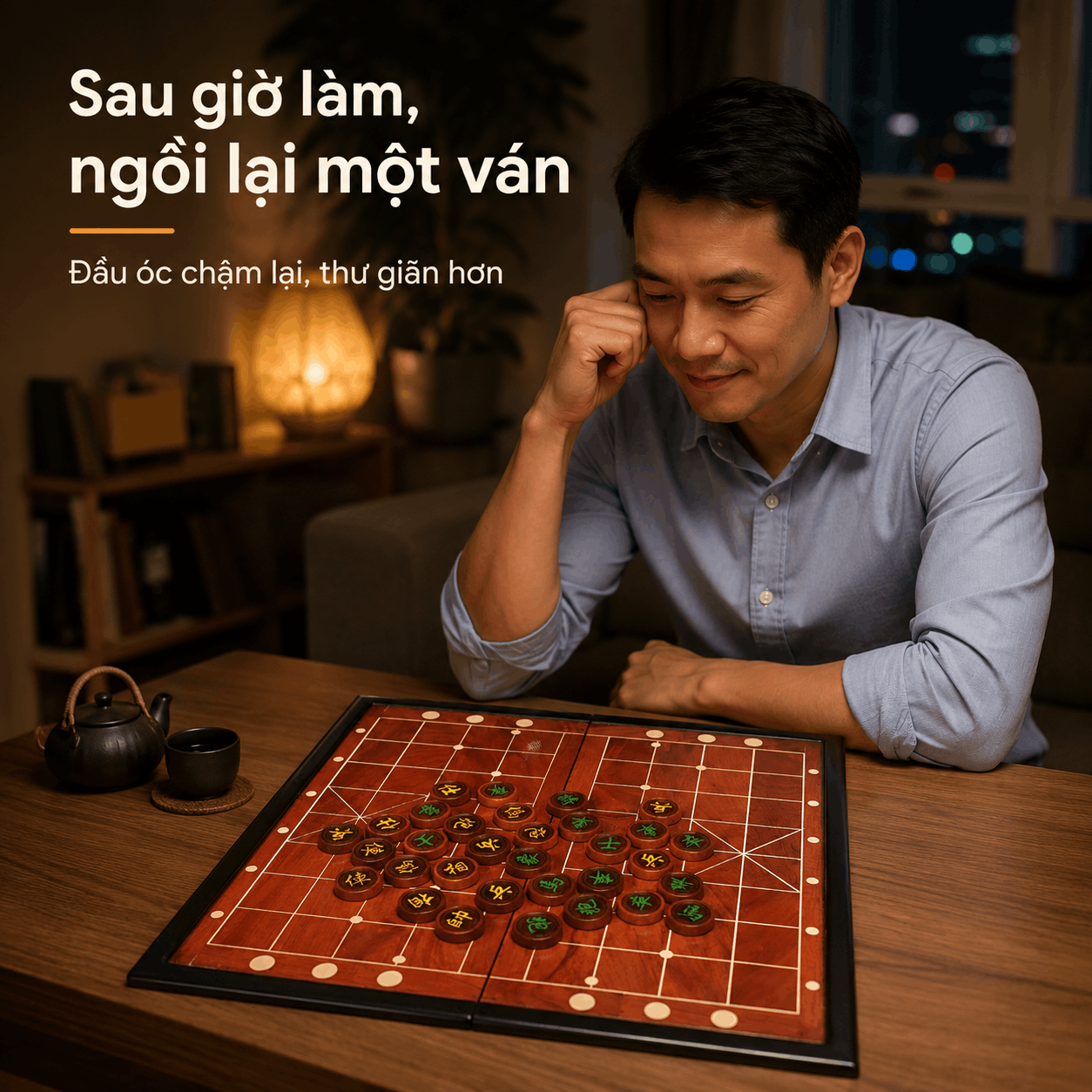 Chơi cờ tướng để thư giãn: một thú vui chậm rãi sau ngày dài