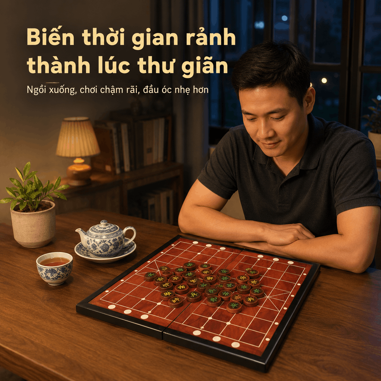 Chơi cờ tướng để thư giãn: một thú vui chậm rãi sau ngày dài