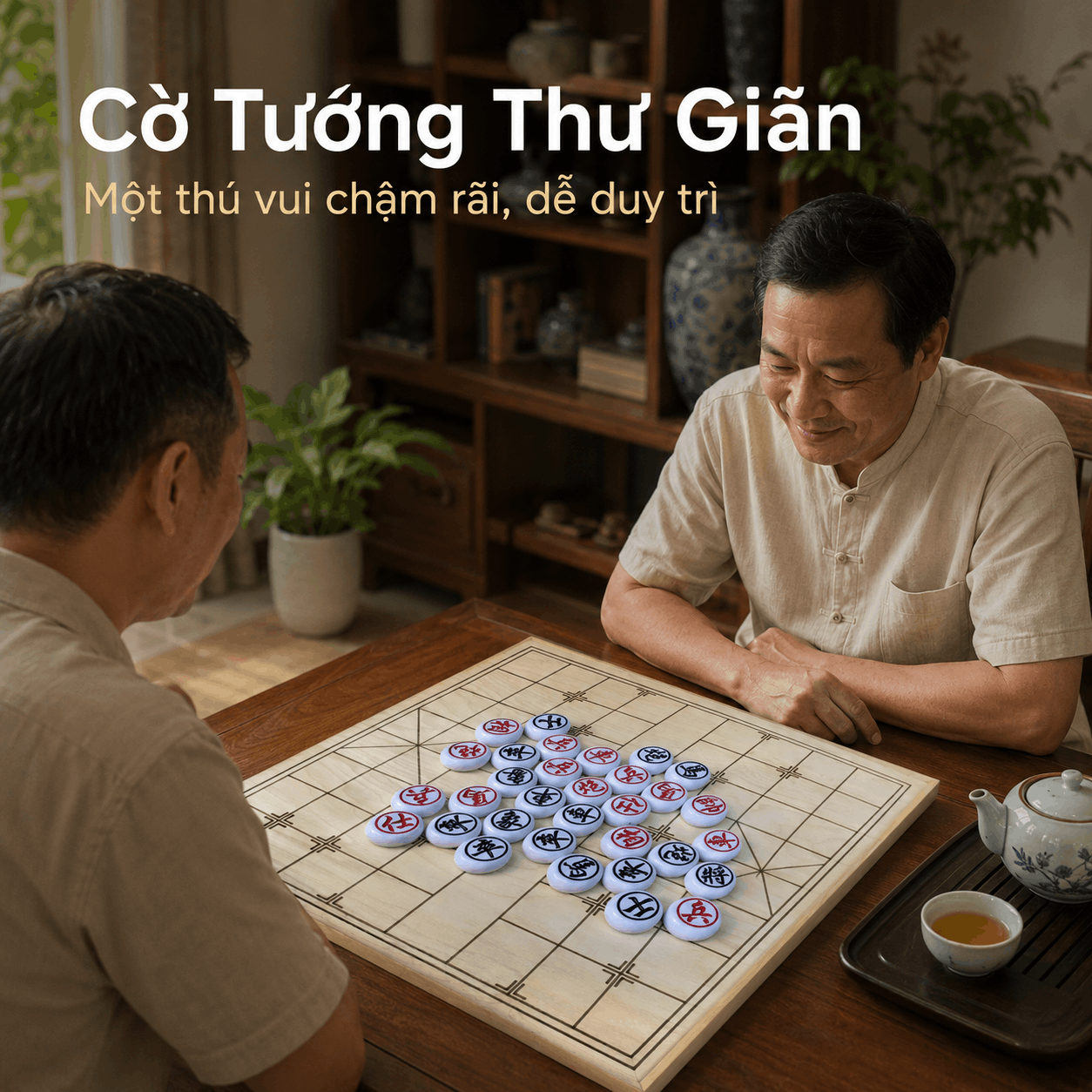 Chơi cờ tướng để thư giãn: một thú vui chậm rãi sau ngày dài