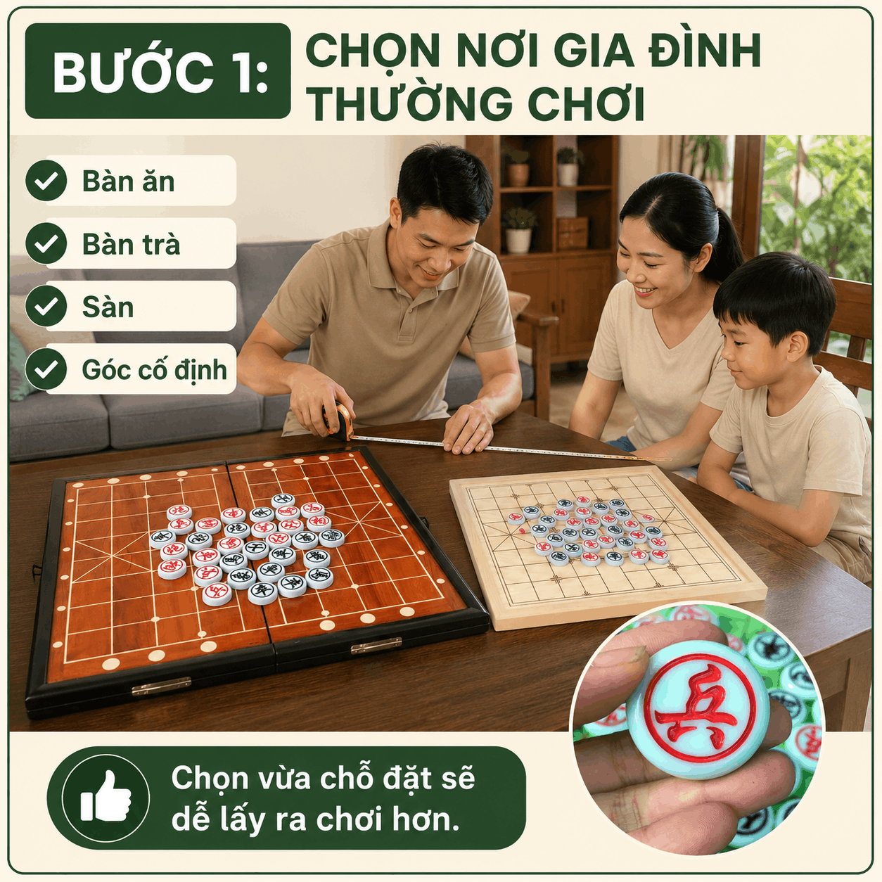 Mua bộ cờ tướng để chơi cùng con nên chọn loại nào?